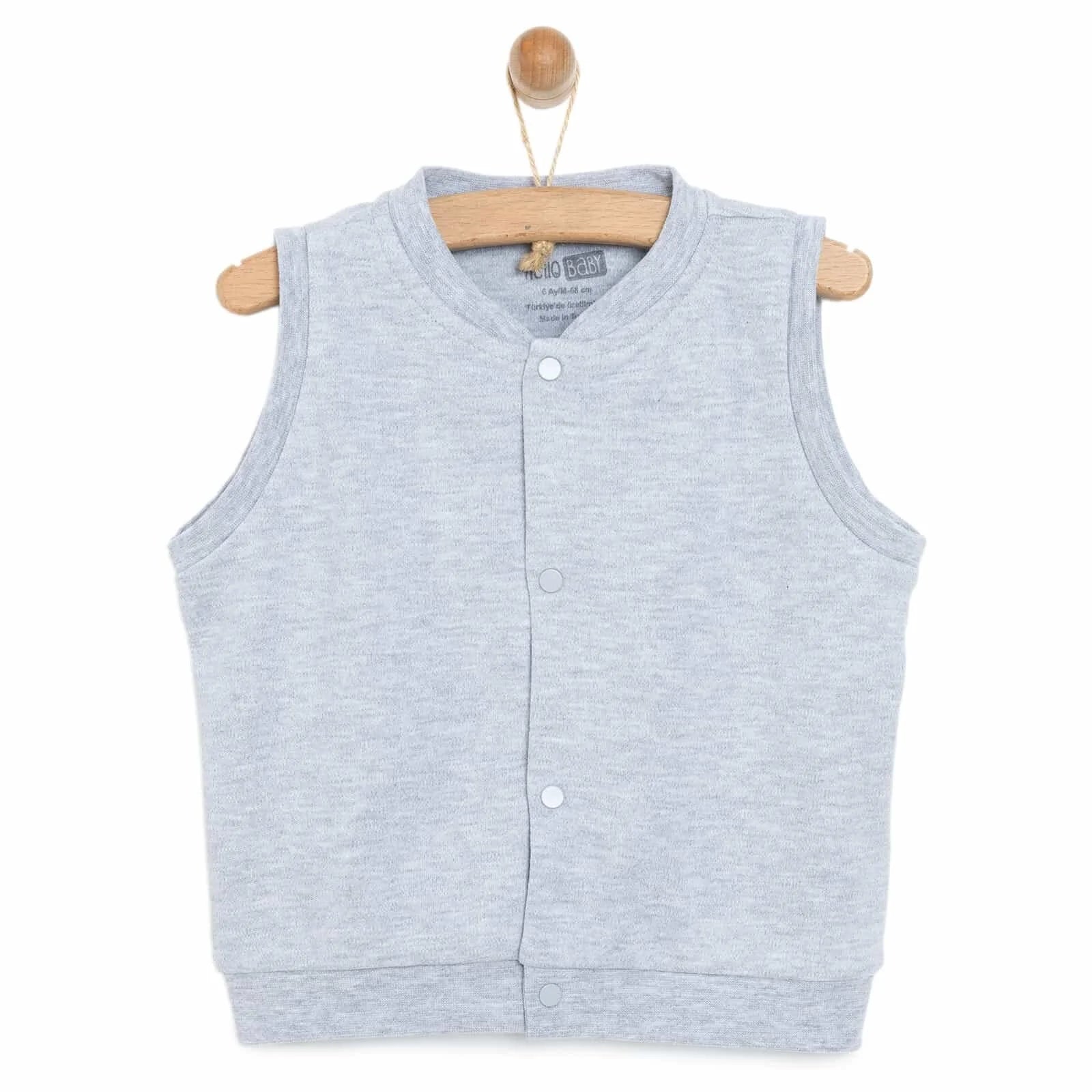 HelloBaby Basic Ribbed Vest - Grey Melange - ebebek - Black Friday