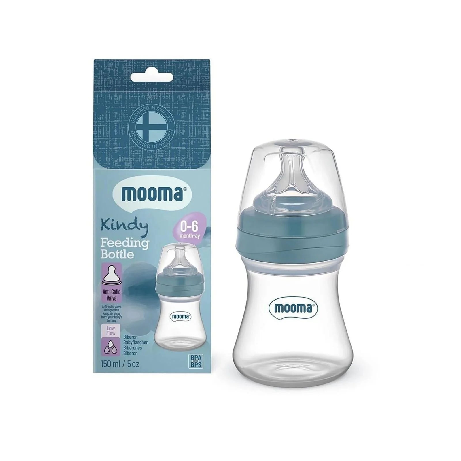 Mooma Kindy Bottle Slow Flow 0 - 6 months 150ml - Ball Bue - ebebek - Christmas