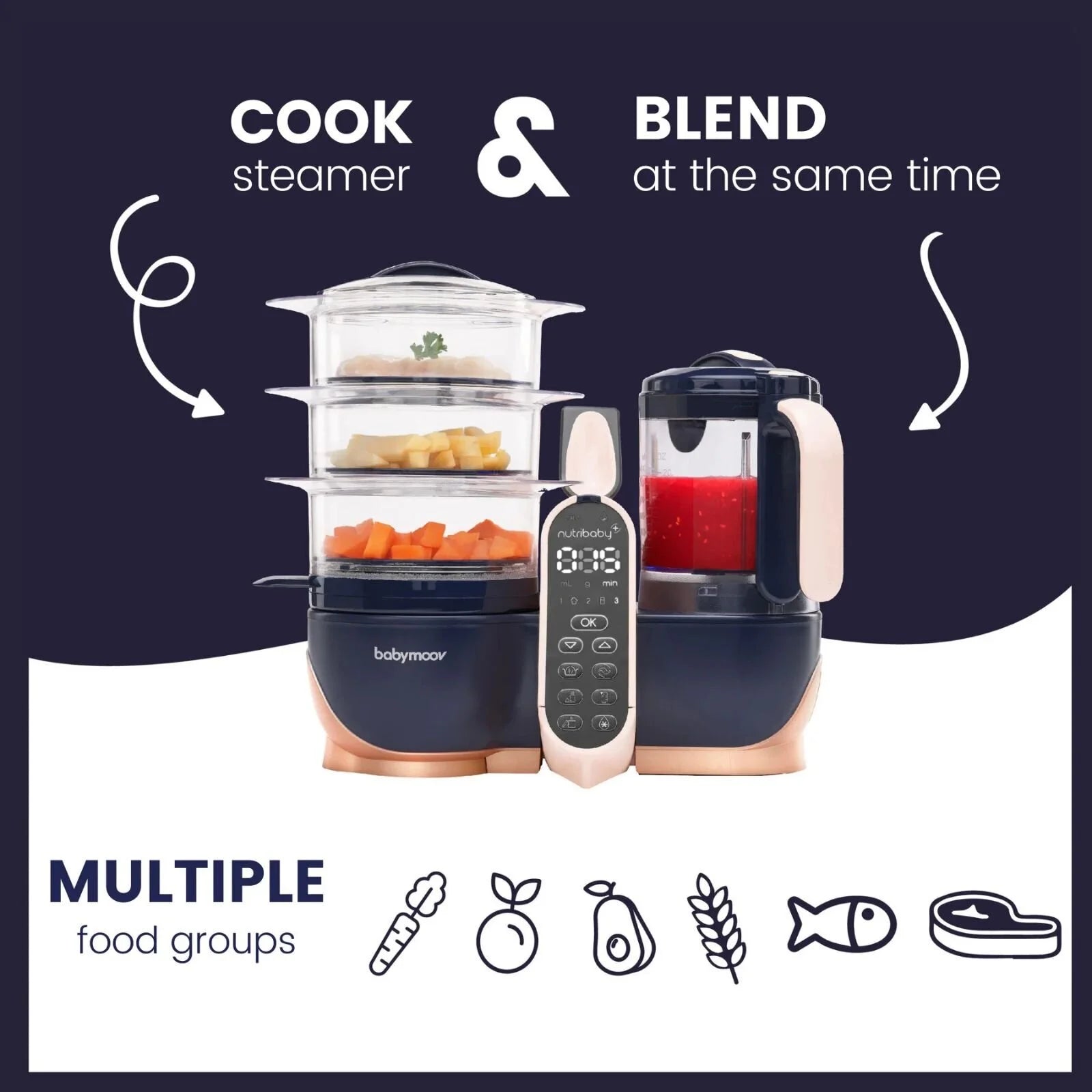 Babymoov Nutribaby Plus XL 5 - in - 1 Food Prep Machine - ebebek - Black Friday