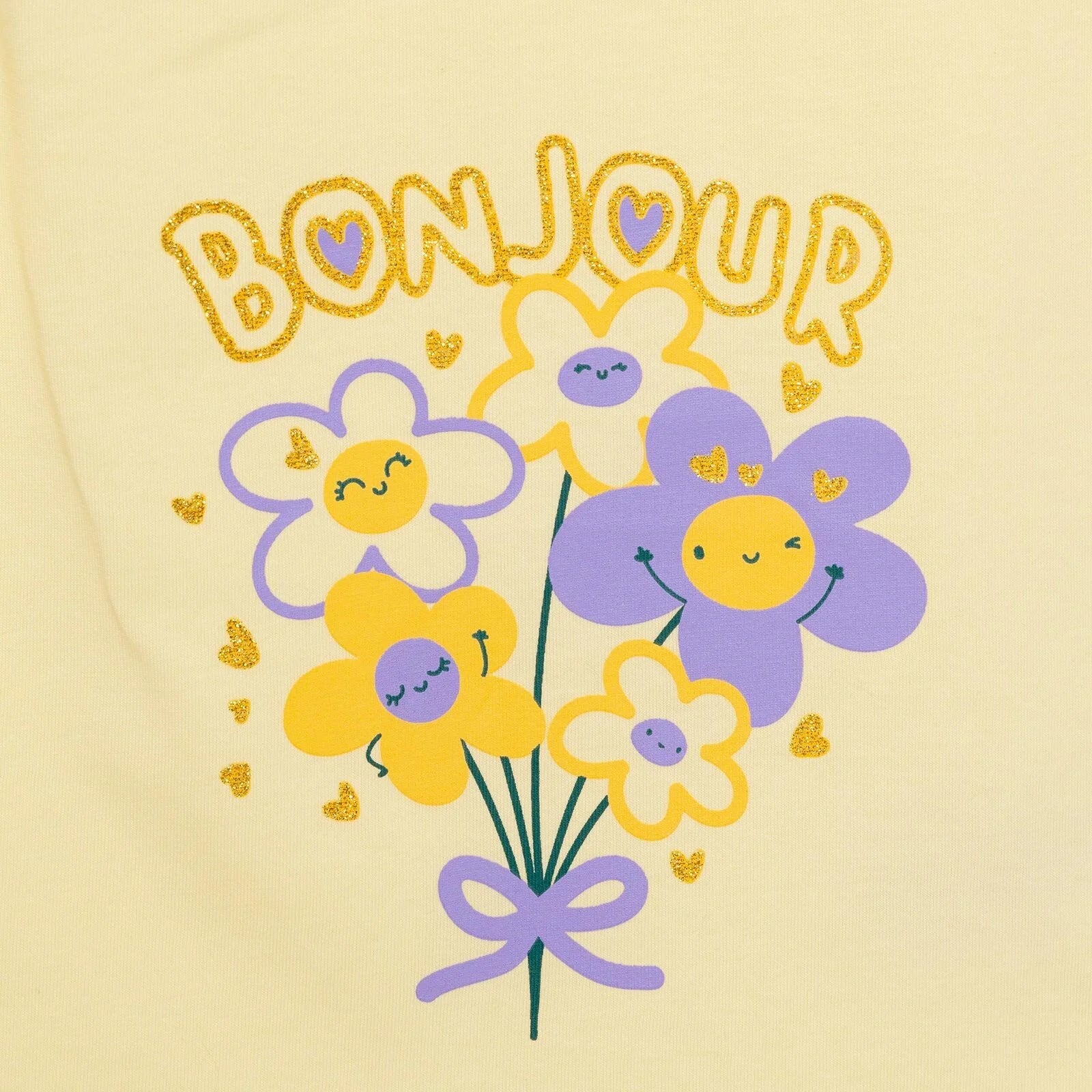 HelloBaby Basic Girl Flowers Printed T-shirt - Light Yellow - ebebek - Black Friday