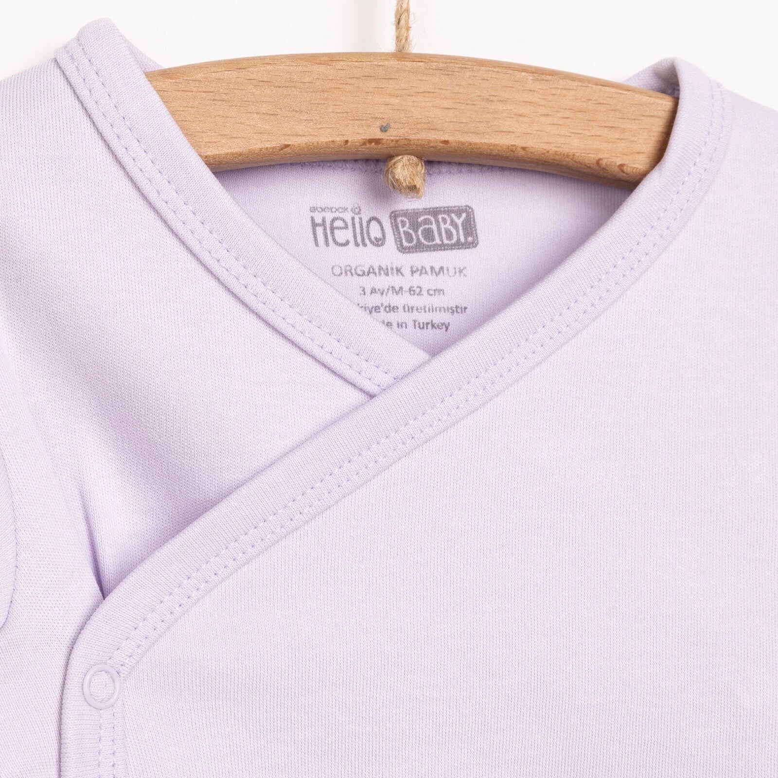 HelloBaby Newborn Organic Wrapover Top - Hat - Purple - ebebek - Black Friday