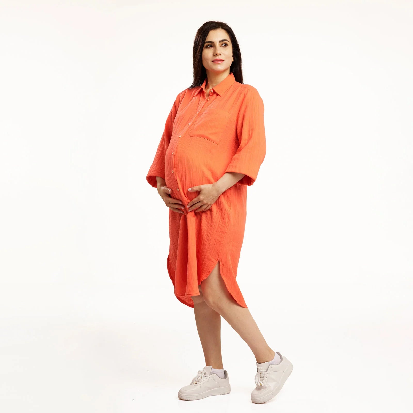 baby mom Muslin Maternity Dress - Red - ebebek - Black Friday