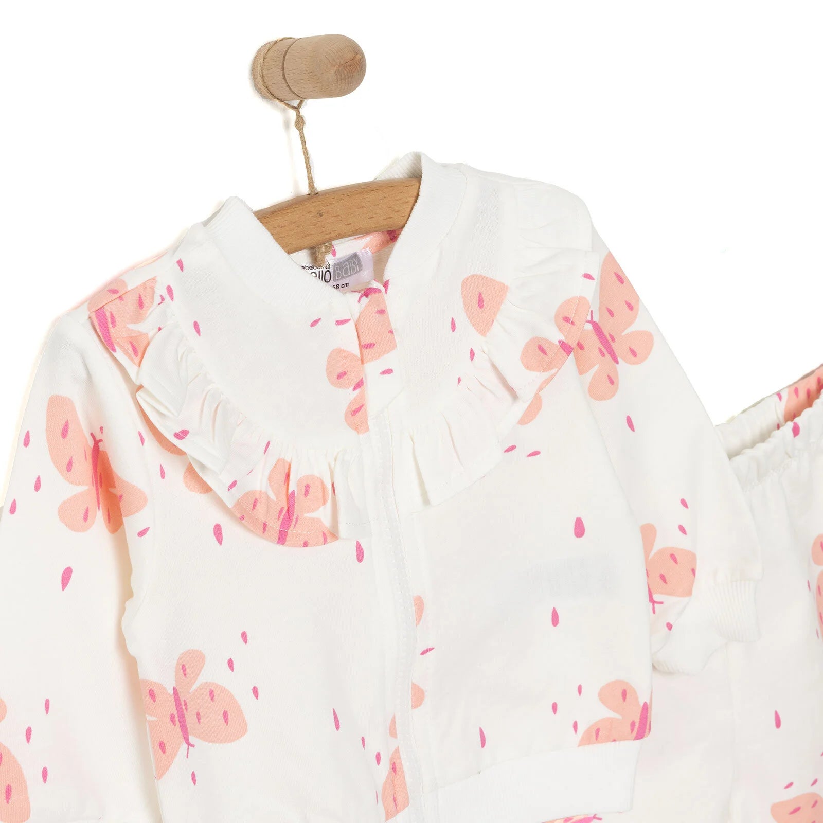 HelloBaby Basic Baby Girl Zippered Joggers - Ecru - ebebek - Black Friday