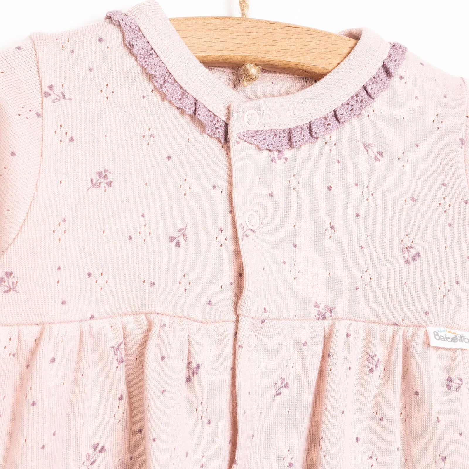 Bebetto Newborn Baby Girl Body - Footed Bottom - Powder - ebebek - Black Friday