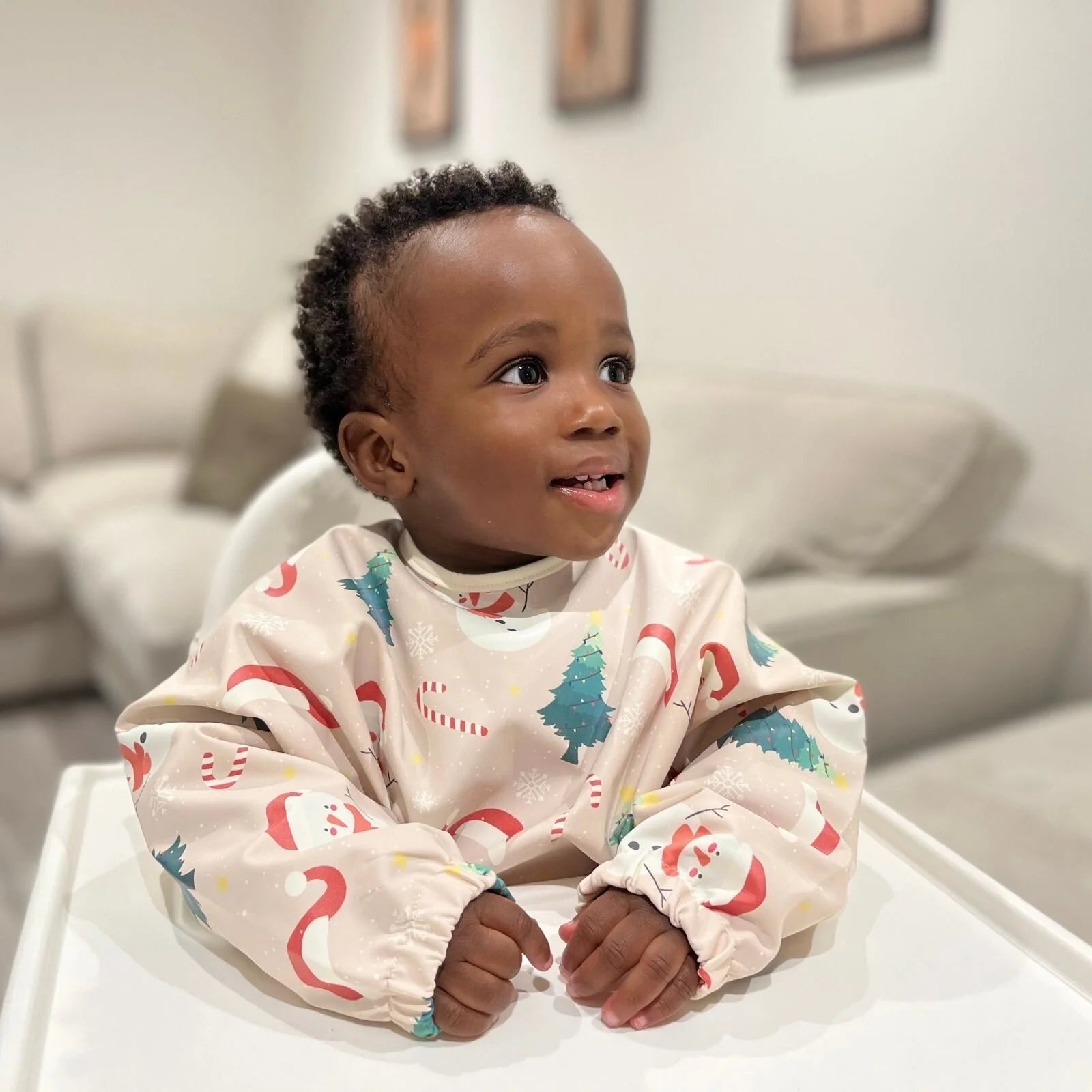 BLW Essentials Waterproof Christmas Long Sleeved Coverall Bib - ebebek - Black Friday