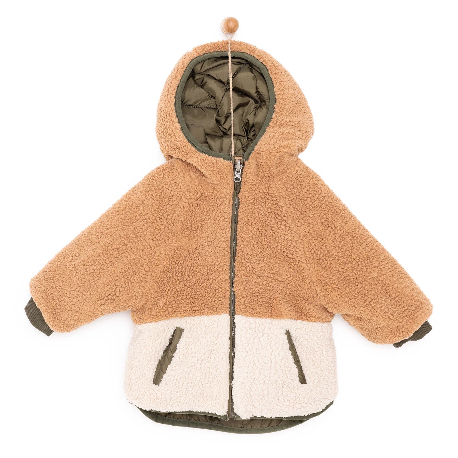 Midimod Basic Unisex Double - Sided Coat - Green - ebebek - Black Friday