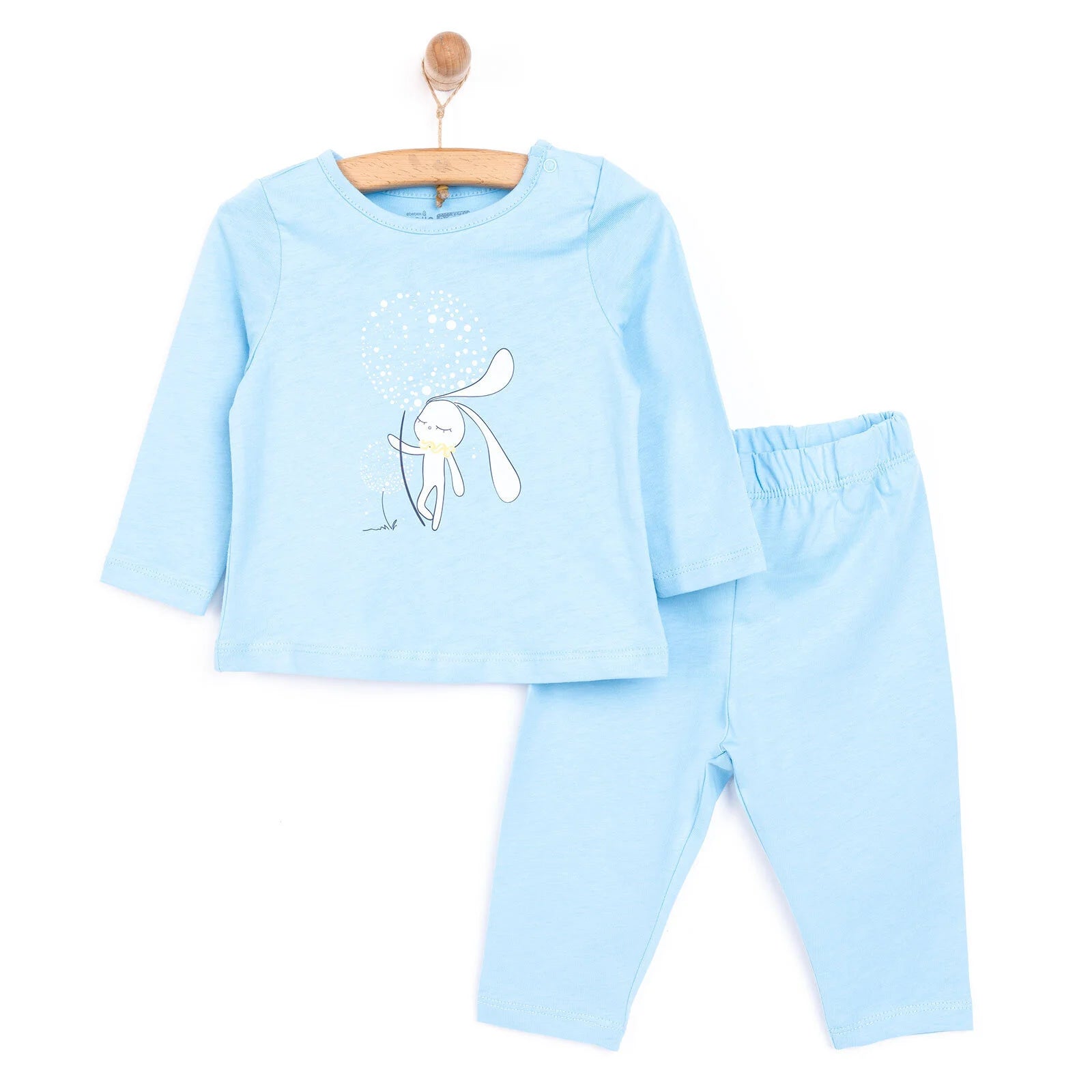 HelloBaby Boy Long Sleeve Pyjamas Set - Light Blue - ebebek - Black Friday