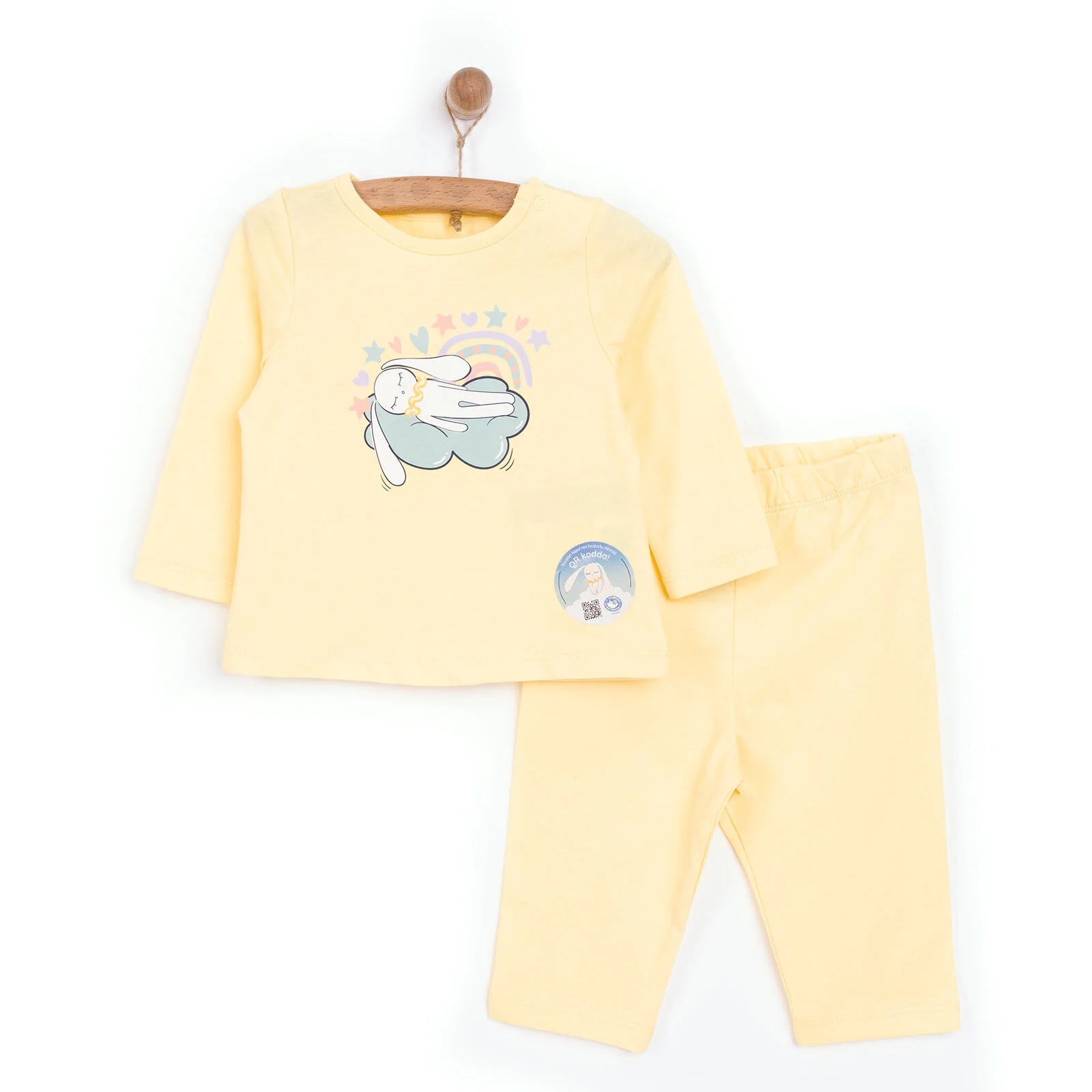 HelloBaby Girl Long Sleeve Pyjamas Set - Yellow - ebebek - Black Friday