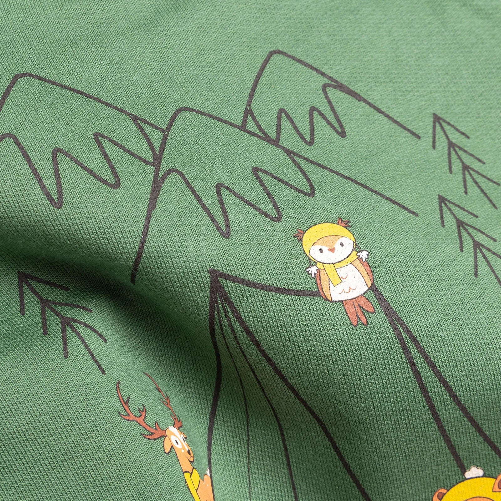 HelloBaby Basic Low Raised Camp Themed Sweatshirt - Dark Green - ebebek - Black Friday