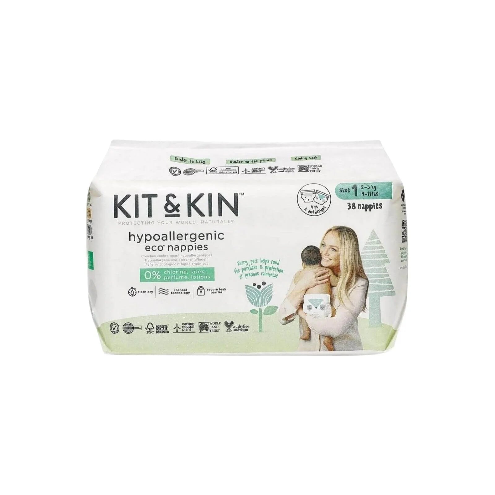 Kit & Kin Nappies Size 1 - 38 nappies - ebebek - Black Friday