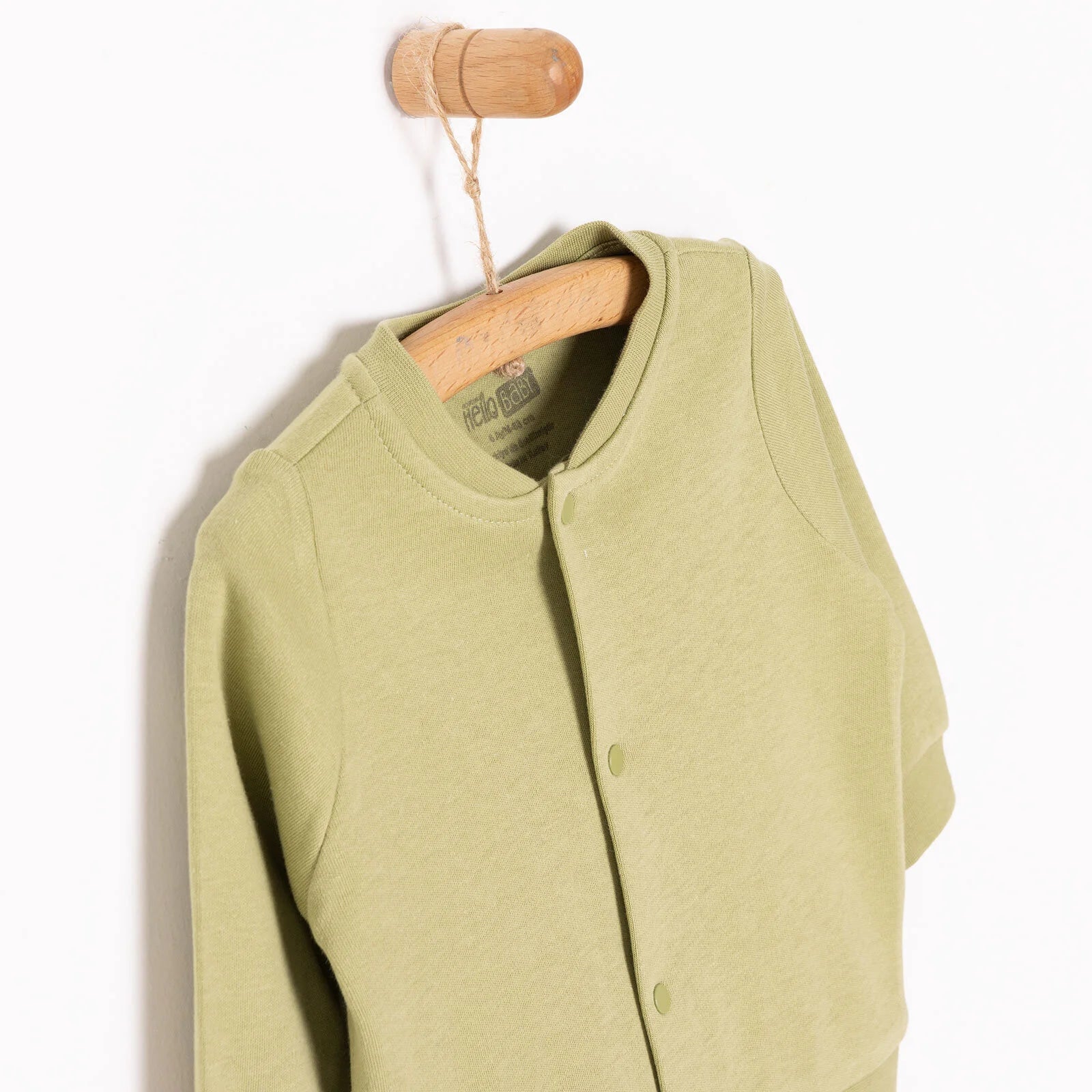 HelloBaby Basic Ribbed Cardigan - Khaki - ebebek - Black Friday