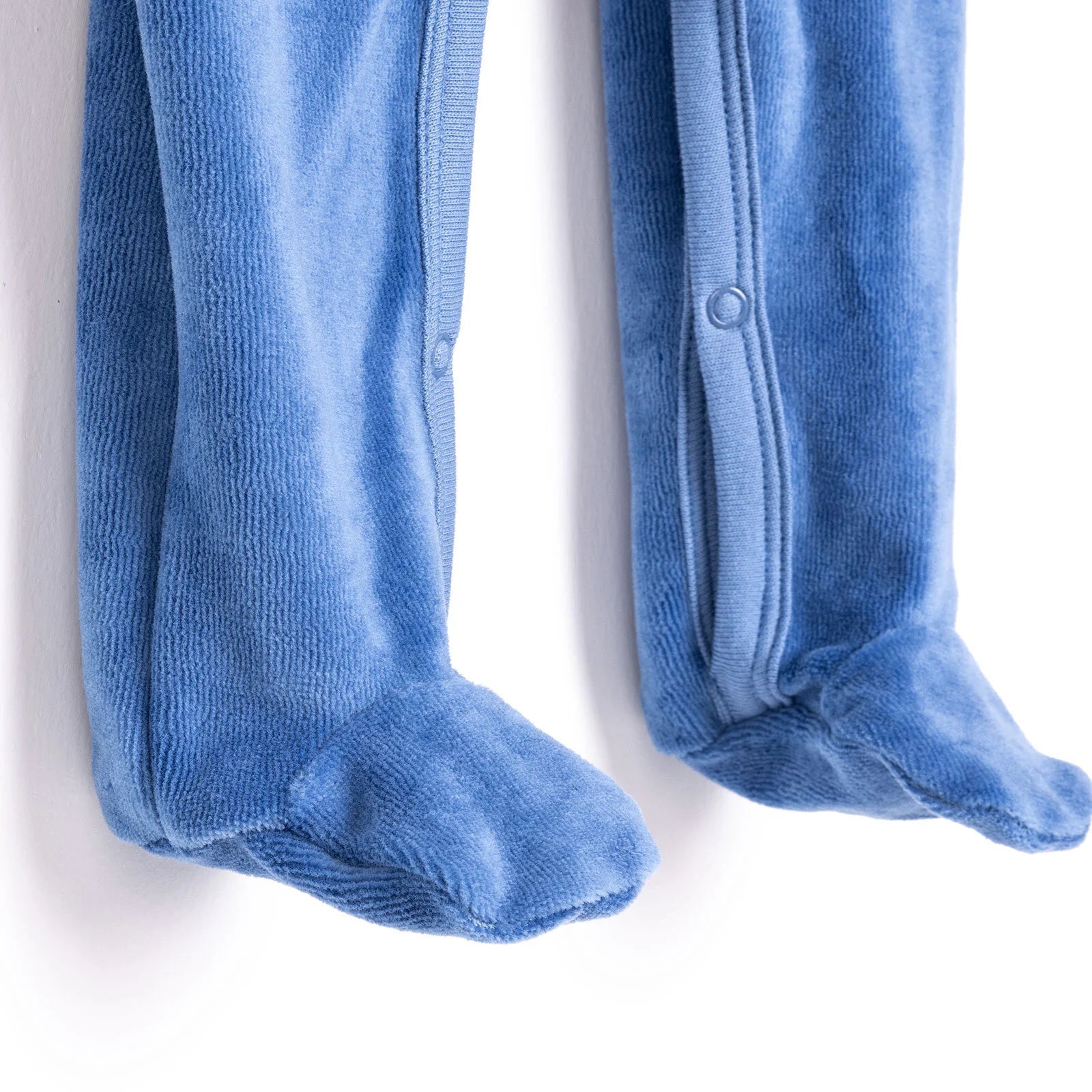 HelloBaby Newborn Boy Embroidered Velvet Jumpsuit - Blue - ebebek - Black Friday