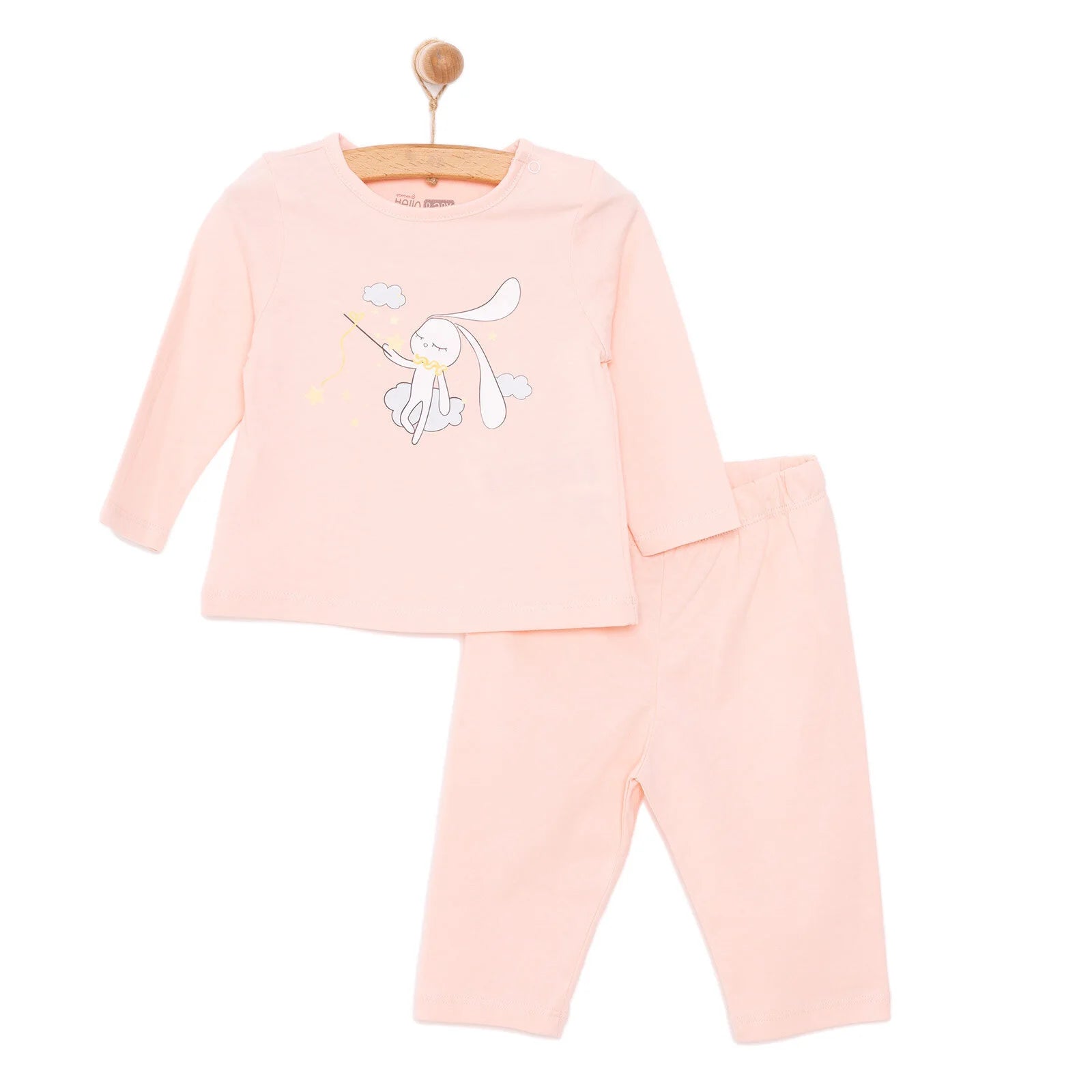 HelloBaby Girl Long Sleeve Pyjamas Set - Pink - ebebek - Black Friday