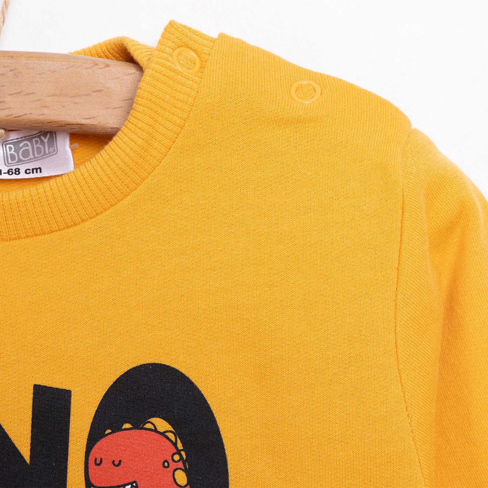 HelloBaby Baby Boy Dino Patterned Sweatshirt - Mustard - ebebek - Black Friday