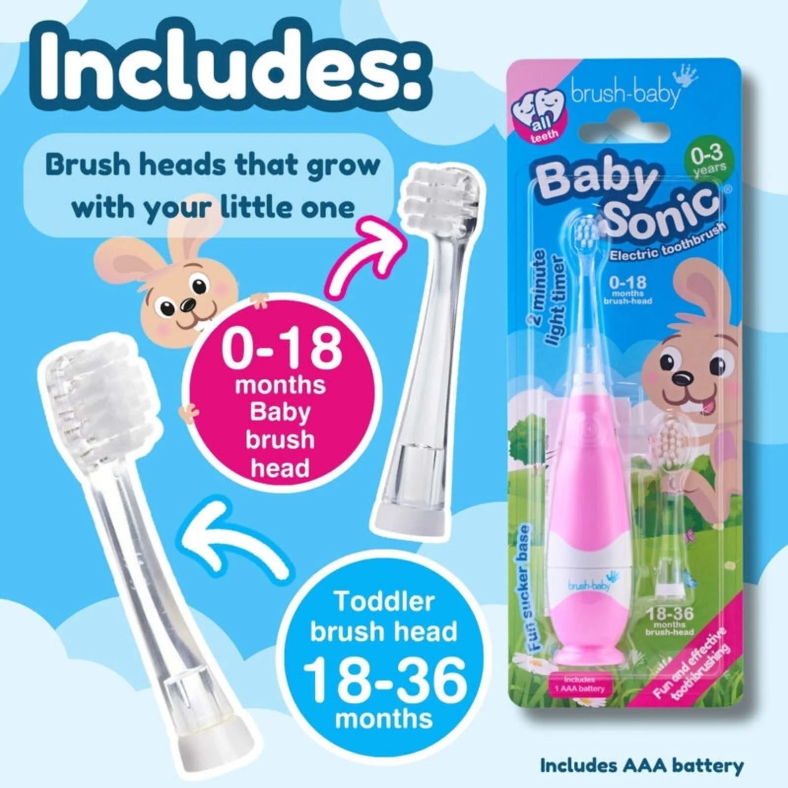 brush - baby BabySonic Electric Toothbrush 0 - 3 years - Pink - ebebek - Black Friday