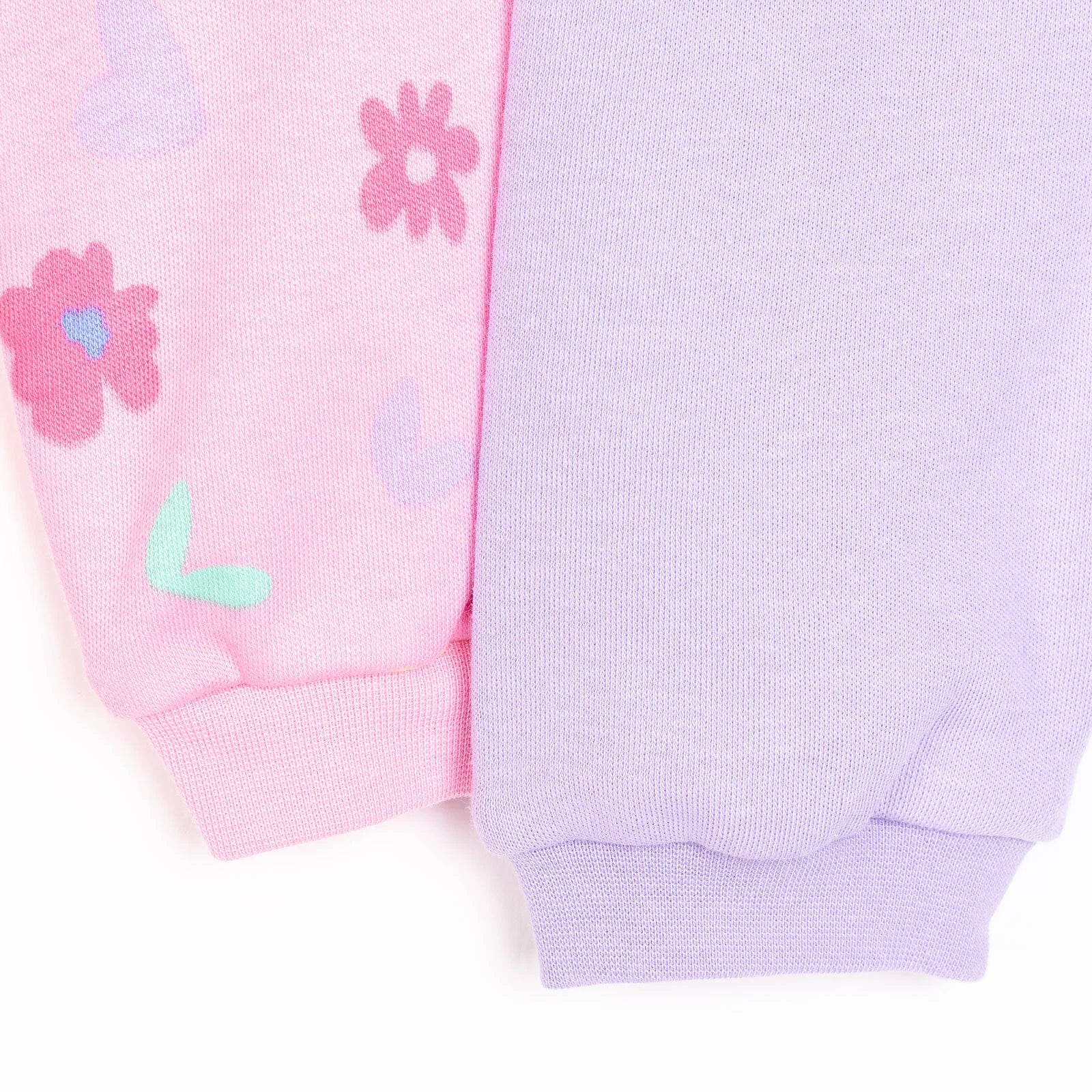 HelloBaby Basic Girl Flower Patterned Footed Bottom 2 pcs - Pink - ebebek - Black Friday