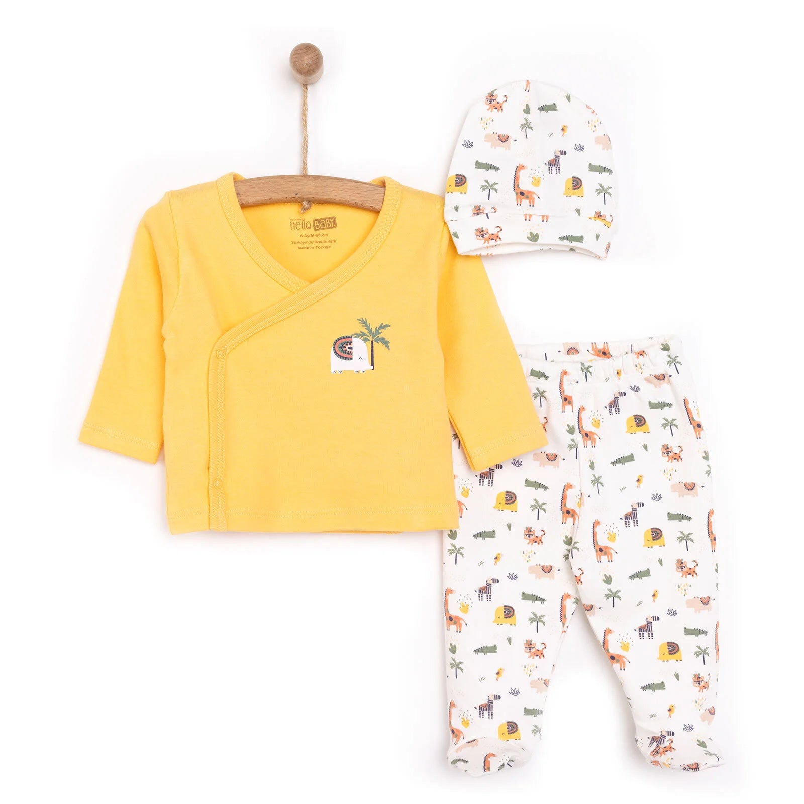 HelloBaby Baby Girl Jumpsuit - Hat - Footed Bottom - Ecru - ebebek - Black Friday