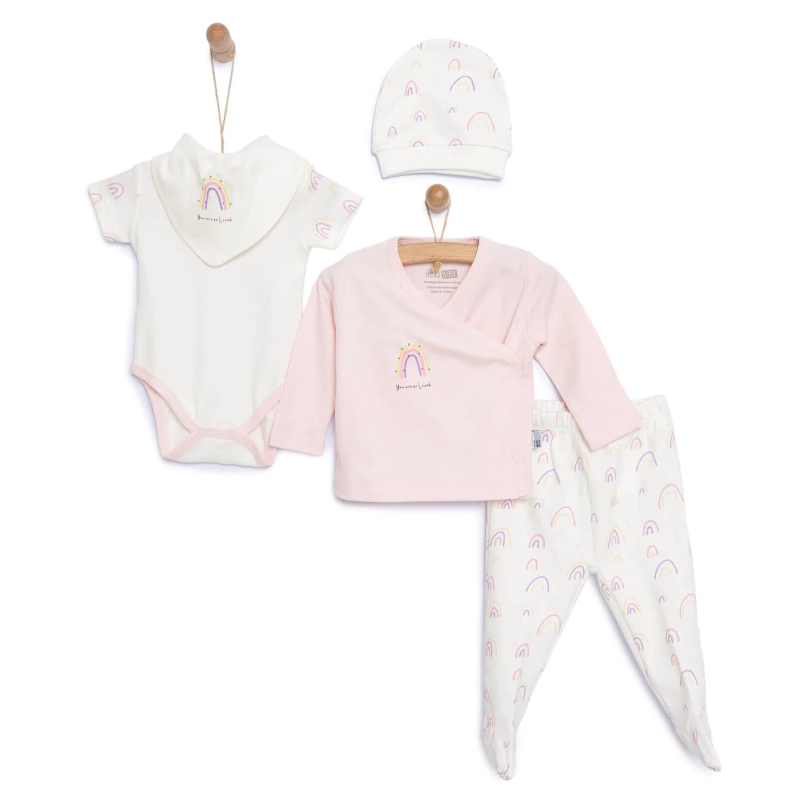 HelloBaby Newborn Baby Girl 5 pcs Starter Set - Pink - ebebek - Black Friday