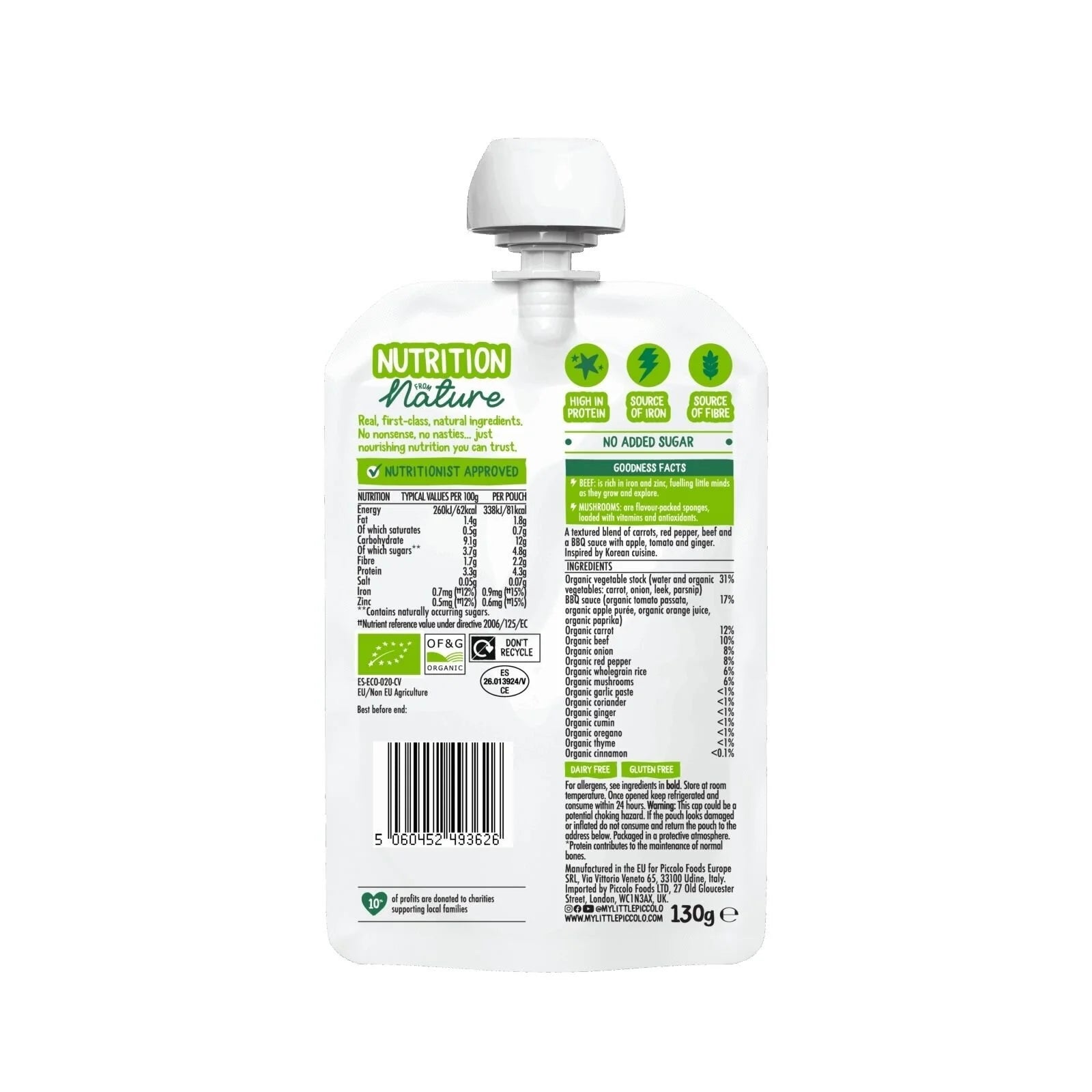 Piccolo Organic Korean BBQ Beef 130g - ebebek - Black Friday