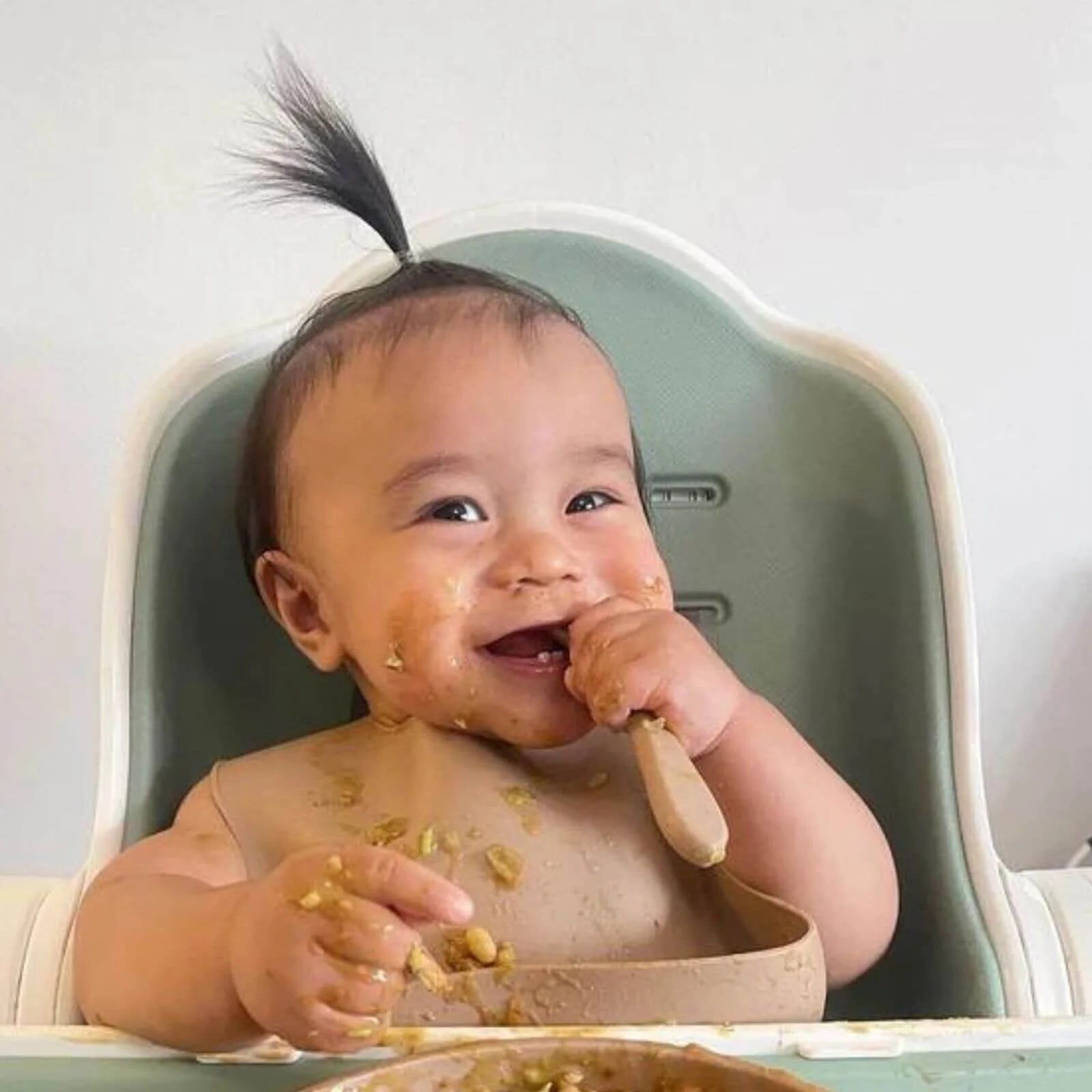 BLW Essentials Silicone Bib - Sage - ebebek - Black Friday