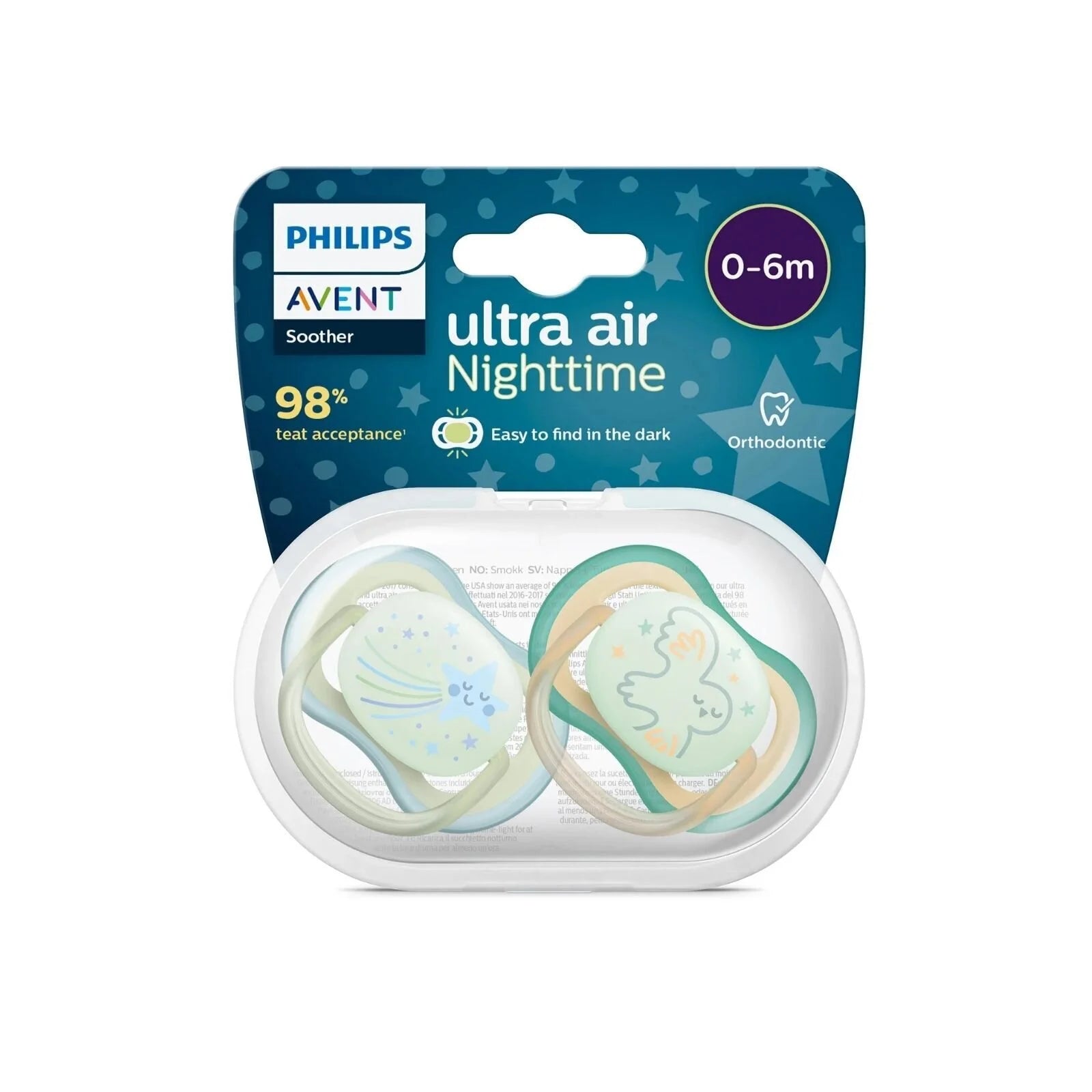 Philips Avent Ultra Air Night Soother 0 - 6 months Pack of 2 - ebebek - Black Friday