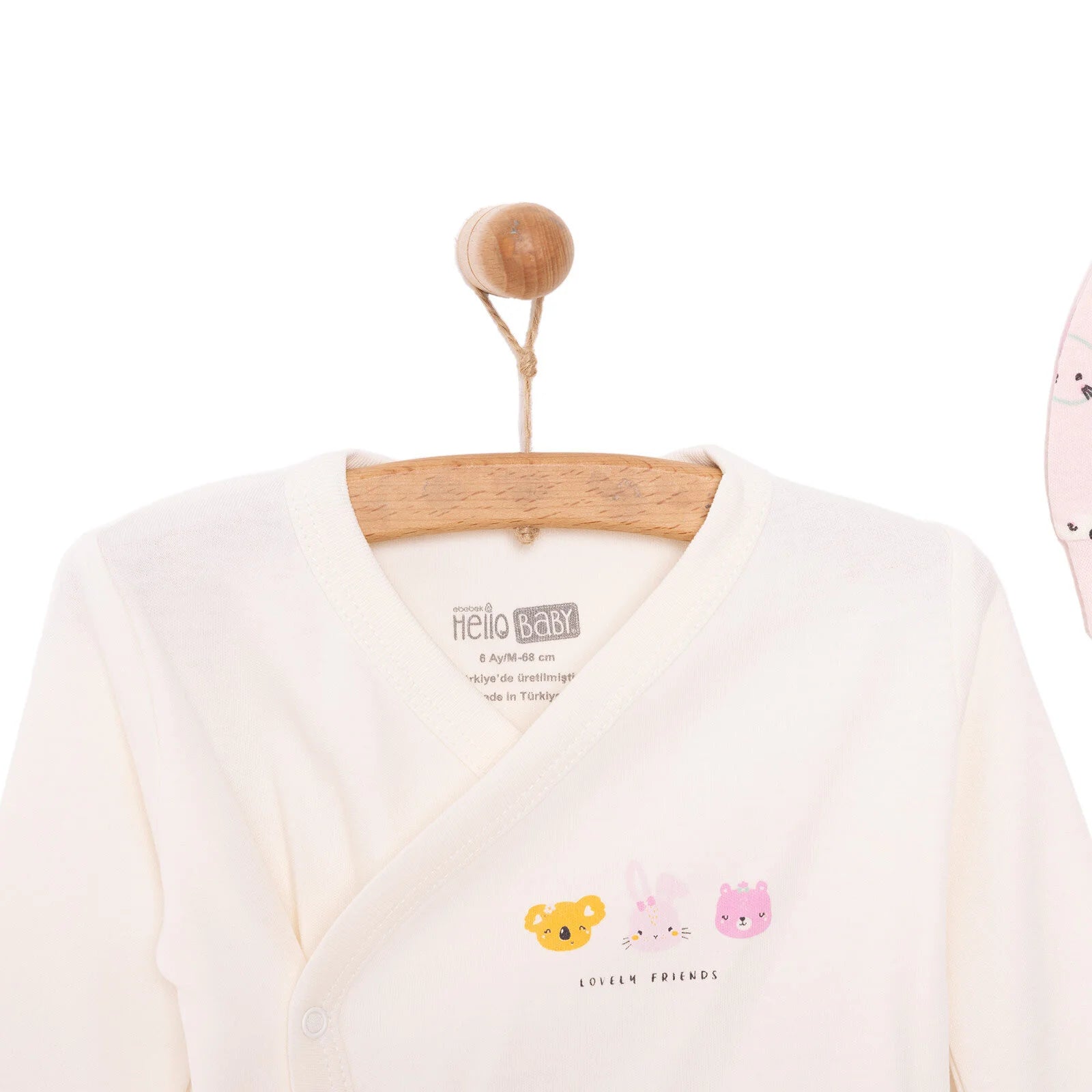 HelloBaby Newborn Baby Top - Hat - Footed Bottom - Ecru - ebebek - Black Friday