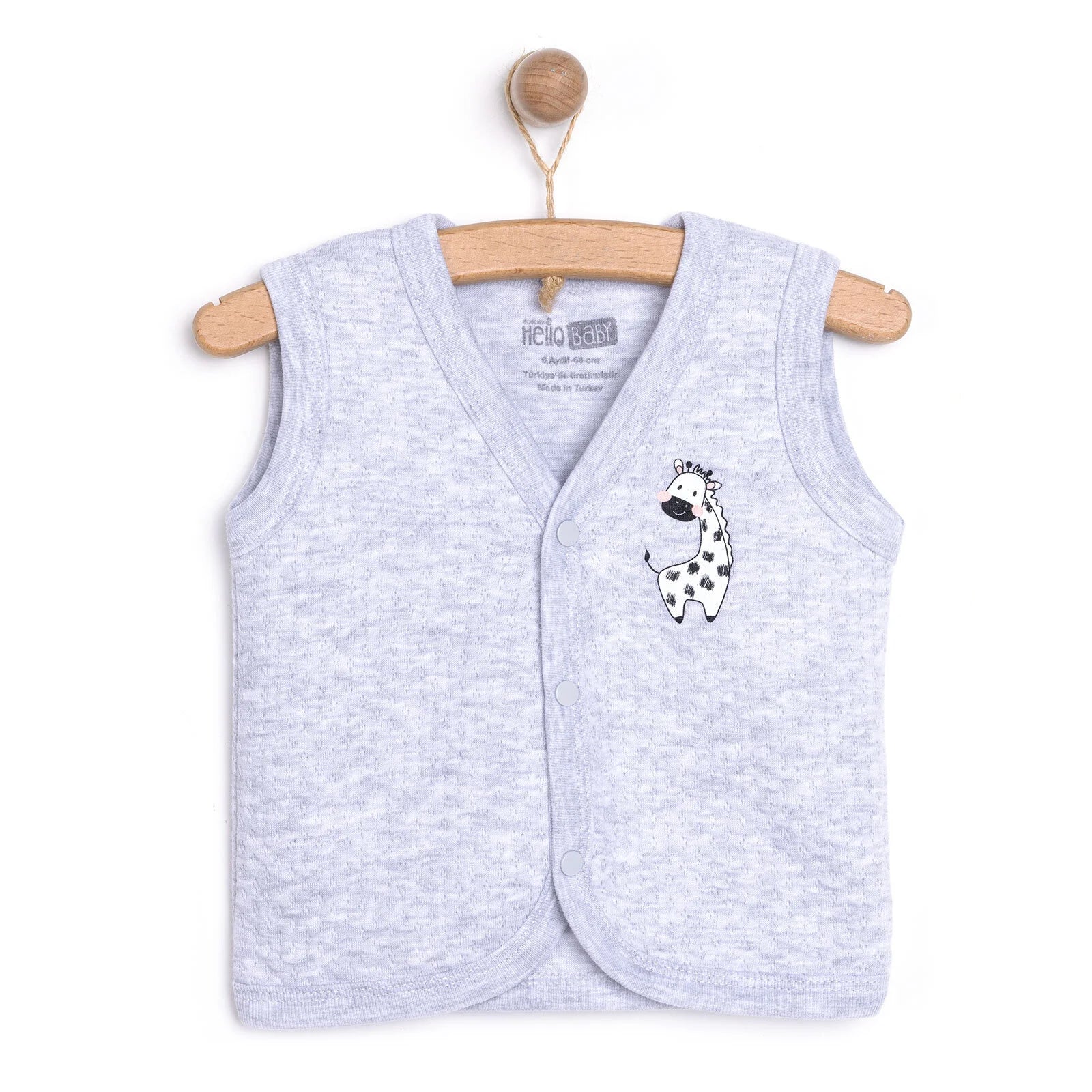 HelloBaby Unisex Classic Vest - Grey Melange - ebebek - Black Friday