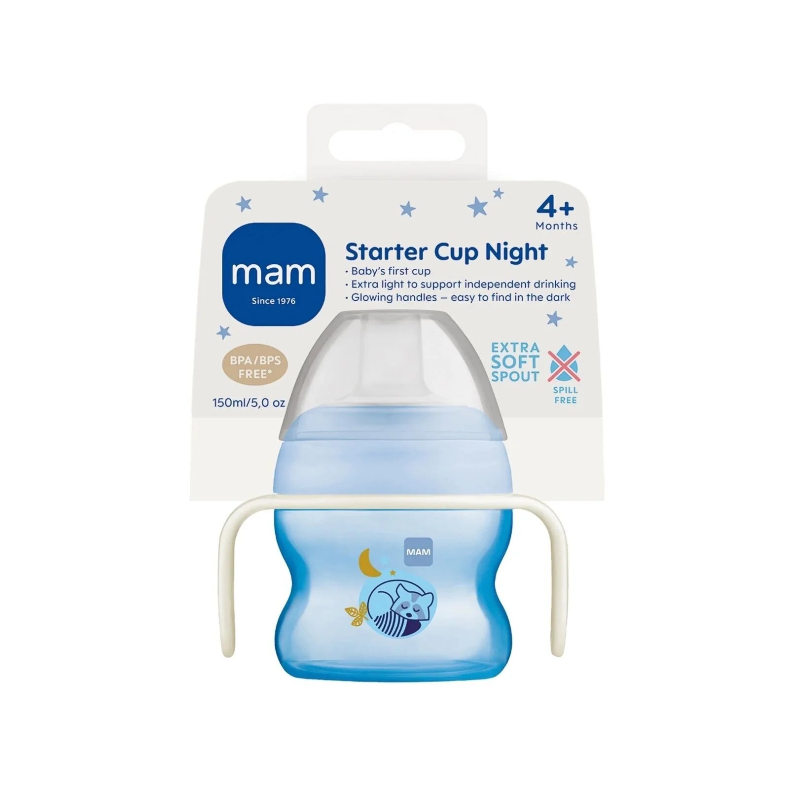 MAM Starter Cup & Glow with Handles 150ml - Blue - ebebek - Black Friday