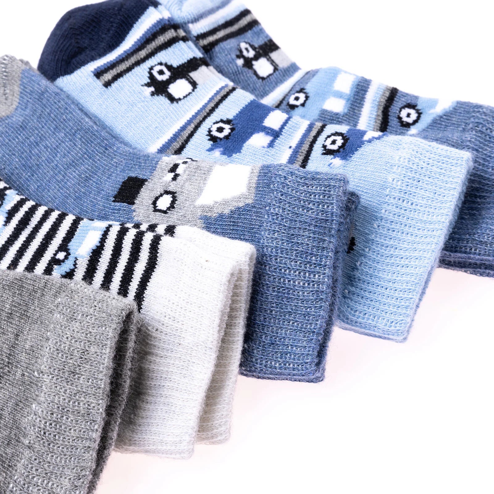 HelloBaby Baby Boy Car Patterned Socks 5 Pcs - Blue - ebebek - Black Friday