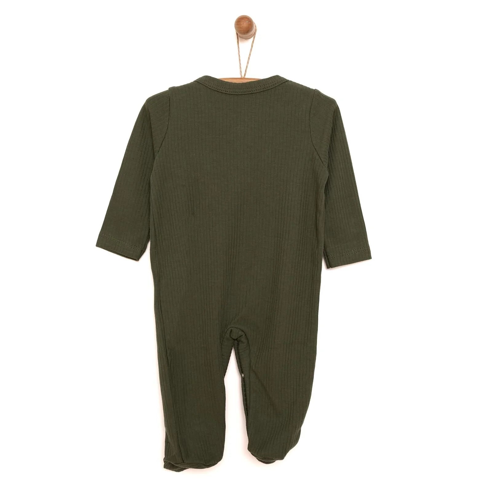HelloBaby Newborn Boy Footed Jumpsuit - Dark Green - ebebek - Black Friday
