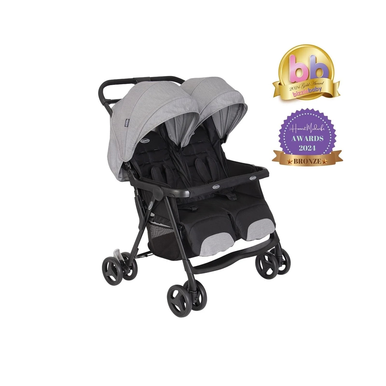 Graco DuoRider Double Pushchair - Steeple Grey - ebebek - Black Friday