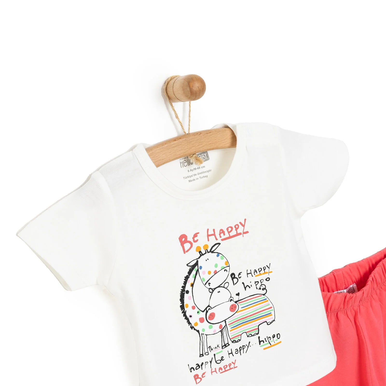 HelloBaby Girl Short Sleeve Pyjamas Set - Ecru - ebebek - Black Friday