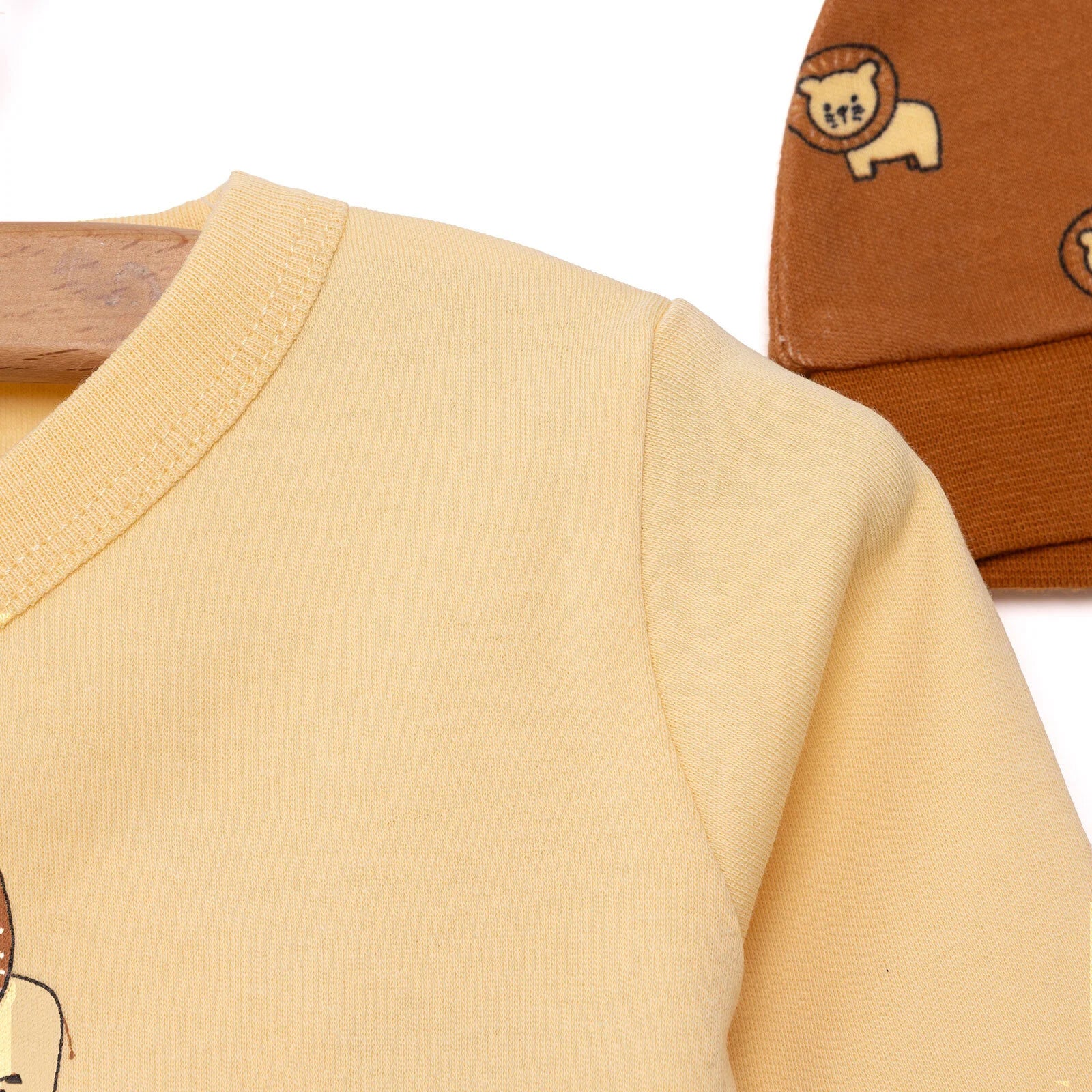 HelloBaby Newborn Baby Top - Hat - Footed Bottom - Beige - ebebek - Black Friday