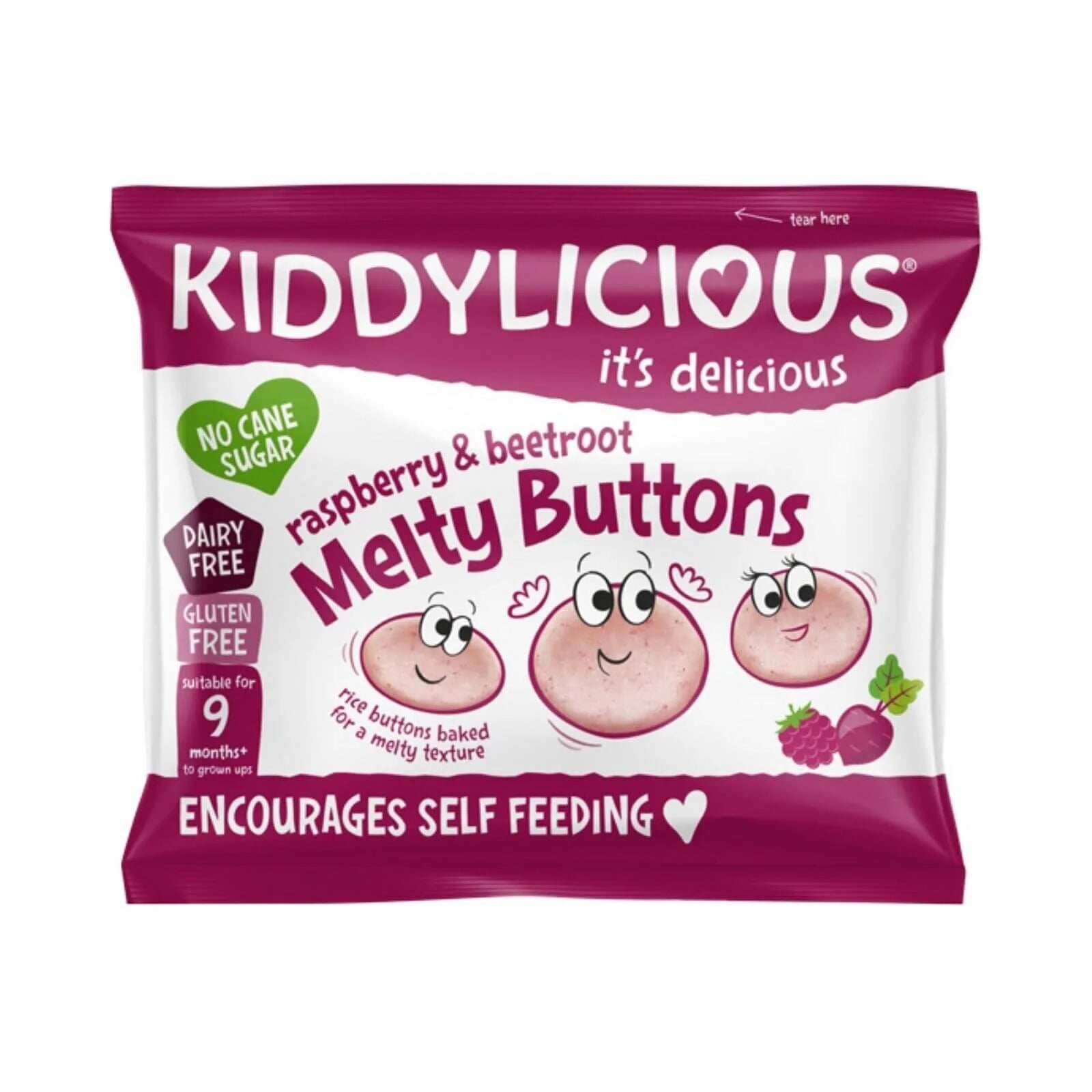 Kiddylicious Raspberry & Beetroot Melty Buttons Multi 9+ months 30g (5x6g) - ebebek - Black Friday