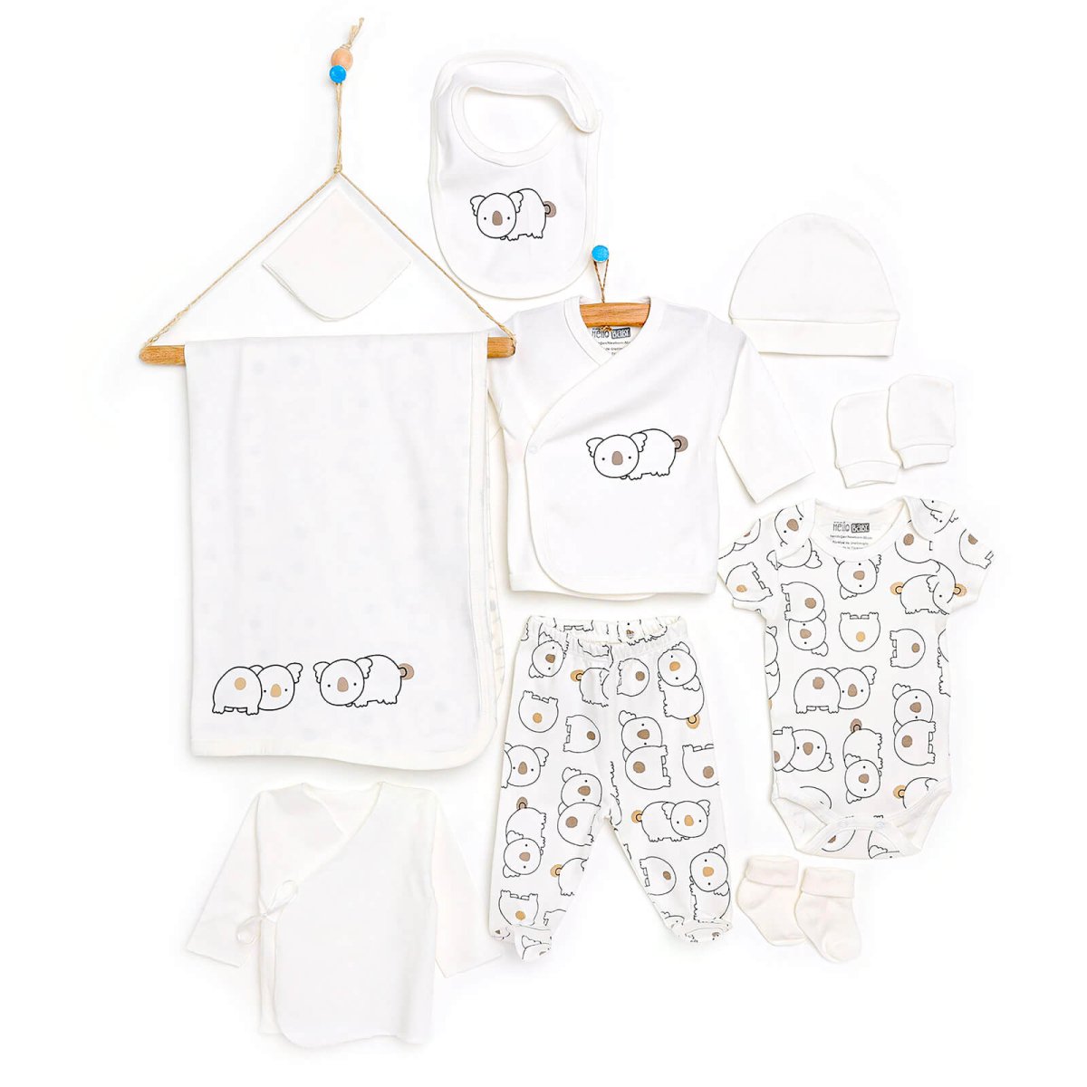 HelloBaby 10 Pcs Newborn Starter Set - Pink - ebebek - Black Friday