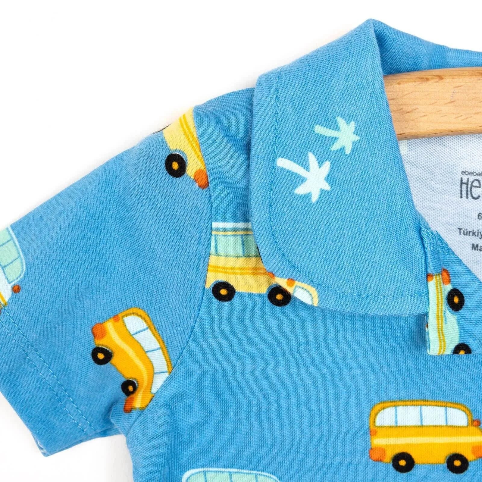 HelloBaby Baby Boy Short Sleeve Pyjamas - Blue - ebebek - Black Friday