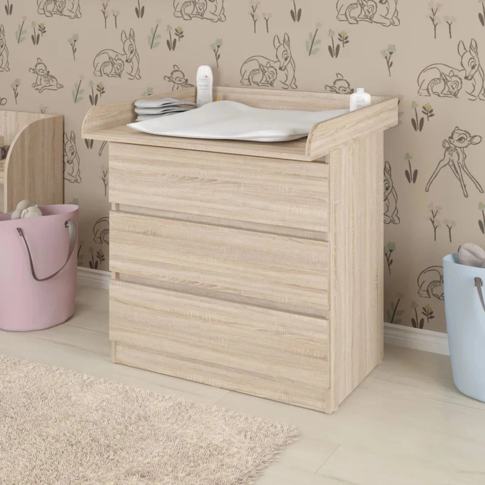 Shefa Kids 800 Universal Dresser Baby Changing Top - Oak - ebebek - Black Friday