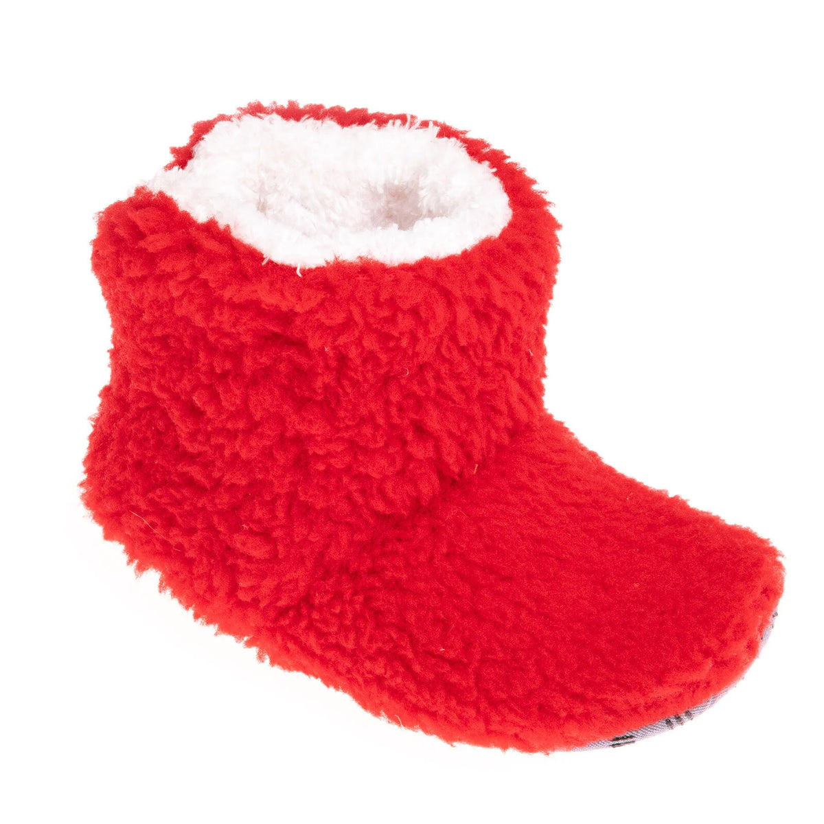 HelloBaby Teddy Soft Fleece Baby Slippers (UK 5 to 8.5) Red - ebebek