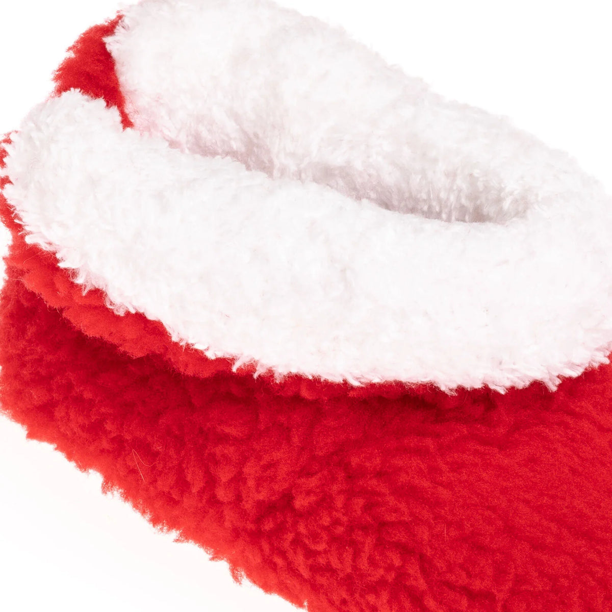 HelloBaby Teddy Soft Fleece Baby Slippers (UK 5 to 8.5) Red - ebebek