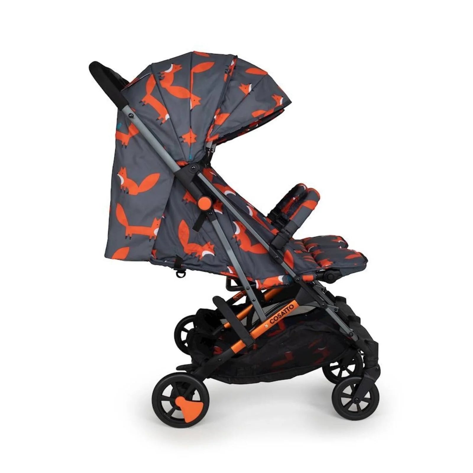 Cosatto Woosh Double Stroller - Charcoal Mister Fox - ebebek - Black Friday