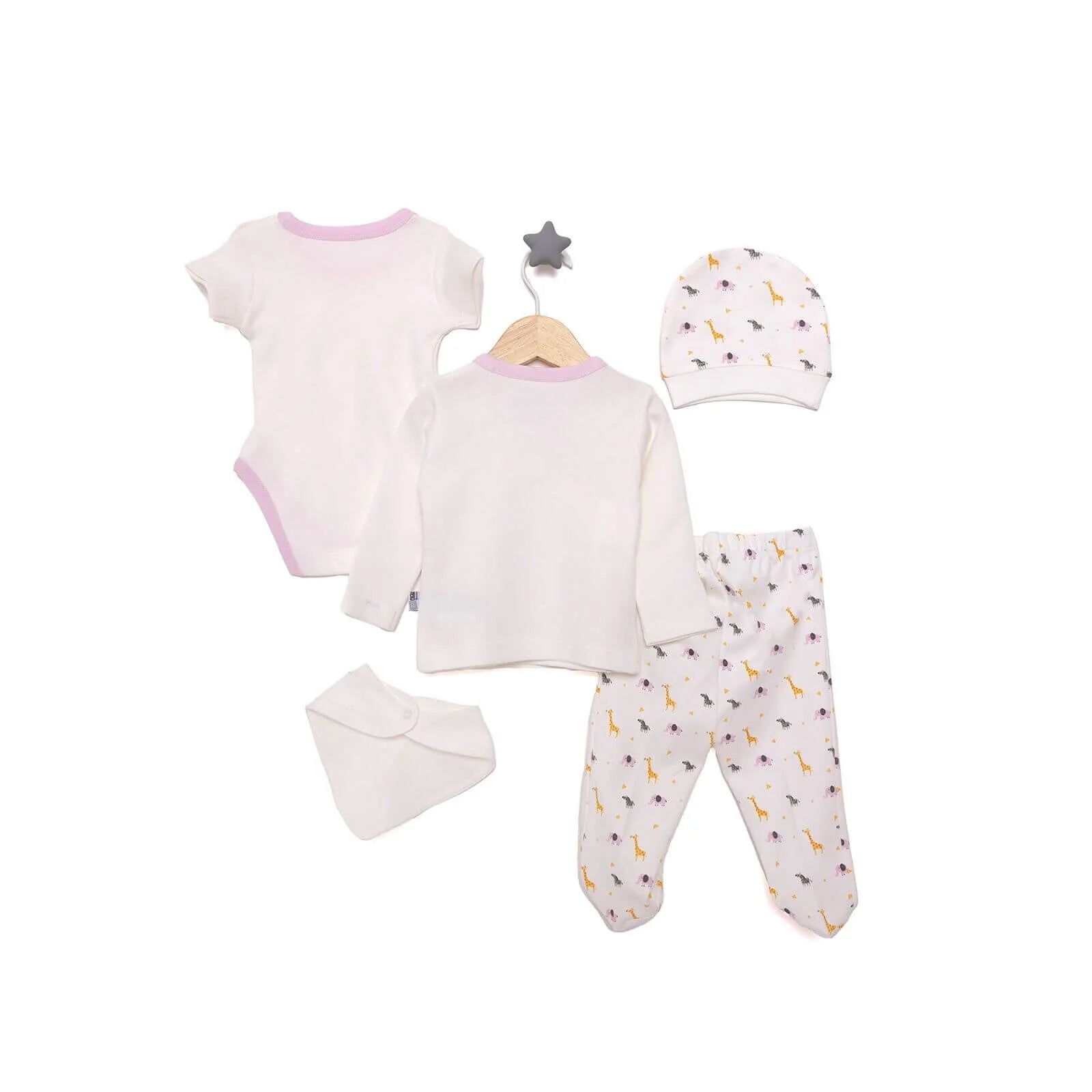 HelloBaby Girl 5 Piece Newborn Gift Set - Ecru - ebebek - Black Friday