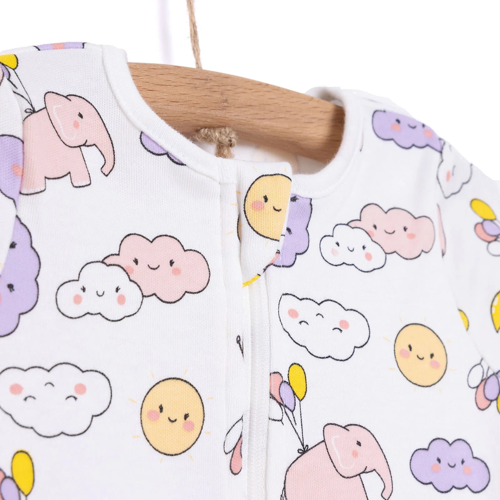 HelloBaby Newborn Baby Girl Footed Jumpsuit - Ecru - ebebek - Black Friday