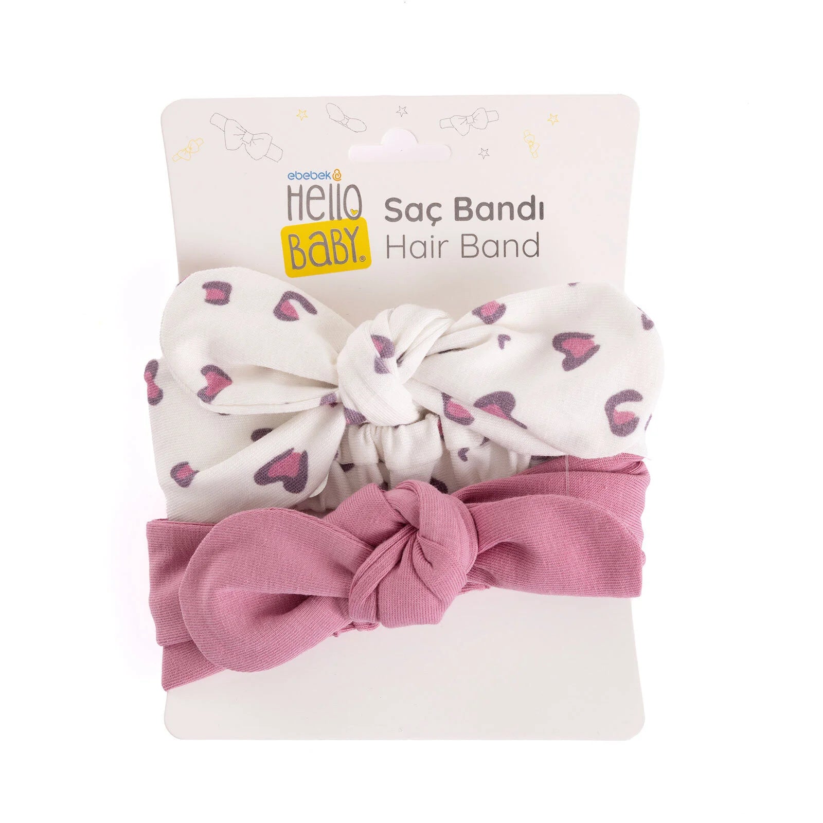 HelloBaby Baby Girl 2 Pcs Hair Bands - Pink - HelloBaby - ebebek