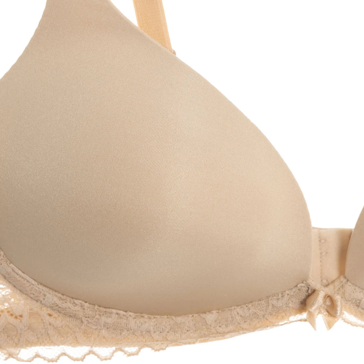 Baby Mom Women's Satin Padded Nursing Bra Beige - ebebek