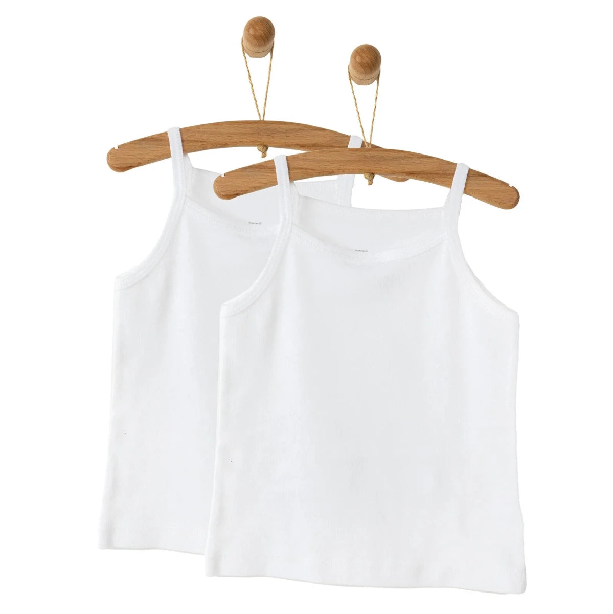 HelloBaby 2 Pack Strappy Baby Vests (12 Months to 5 Years) White - ebebek