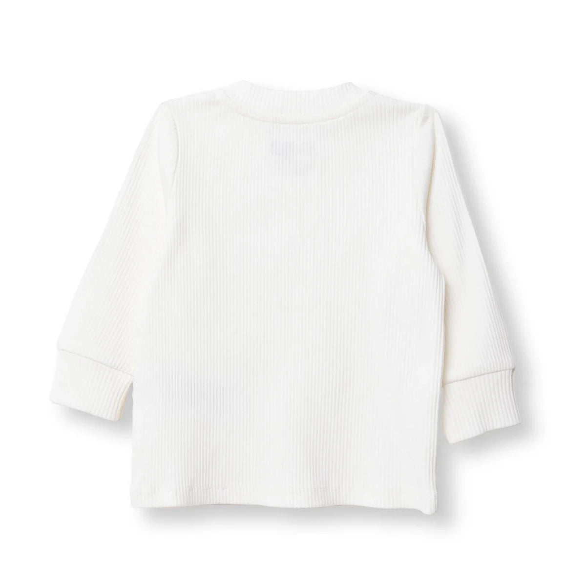 HelloBaby Ribbed Baby Sweatshirt (1-3 Months to 12 Months) Ecru - ebebek