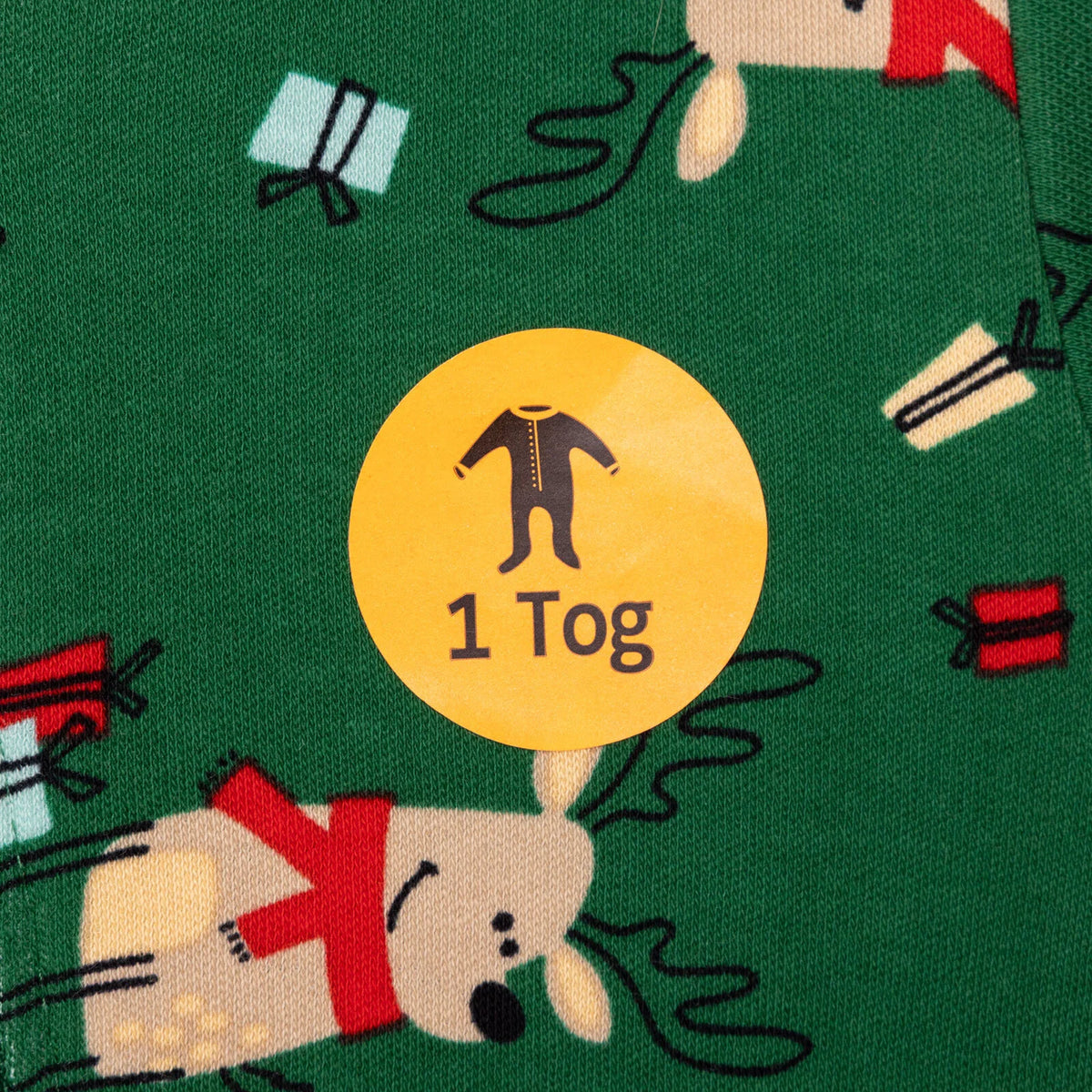 HelloBaby Reindeer Print 2.5 Tog Long Sleeve Baby Sleep Bag with Legs (9 Months to 5 Years) Dark Green - ebebek