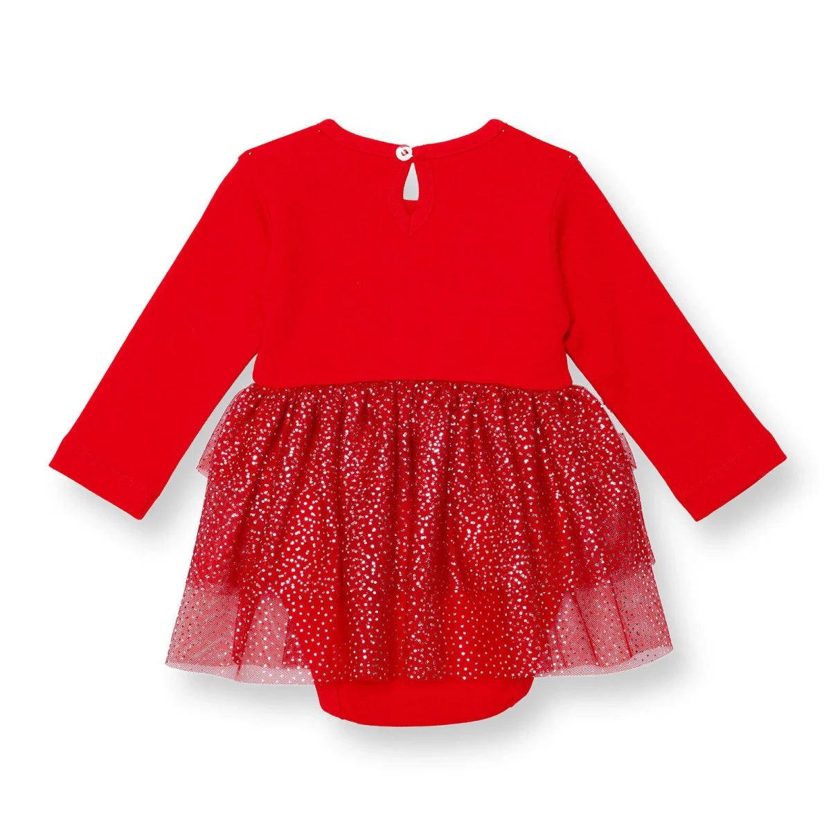 HelloBaby Long Sleeve Baby Bodysuit Dress (1-3 Months to 12 Months) Red - ebebek