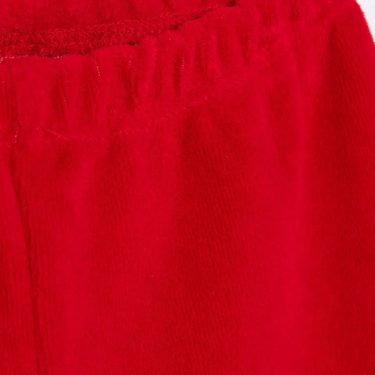 HelloBaby Velour Footed Baby Bottoms (Newborn to 6-9 Months) Red - ebebek