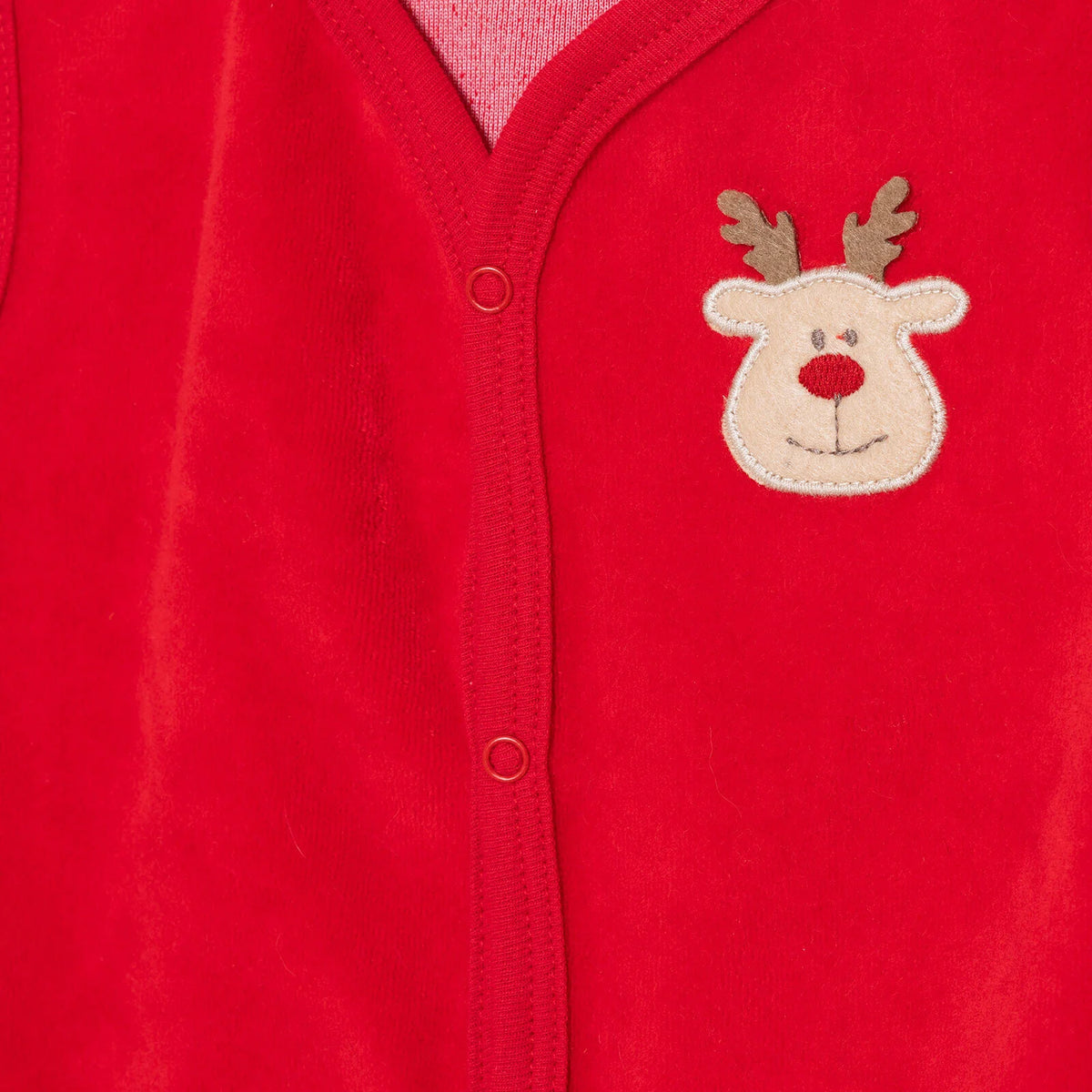 HelloBaby Velour Baby Gilet (Newborn to 6-9 Months) Red - ebebek